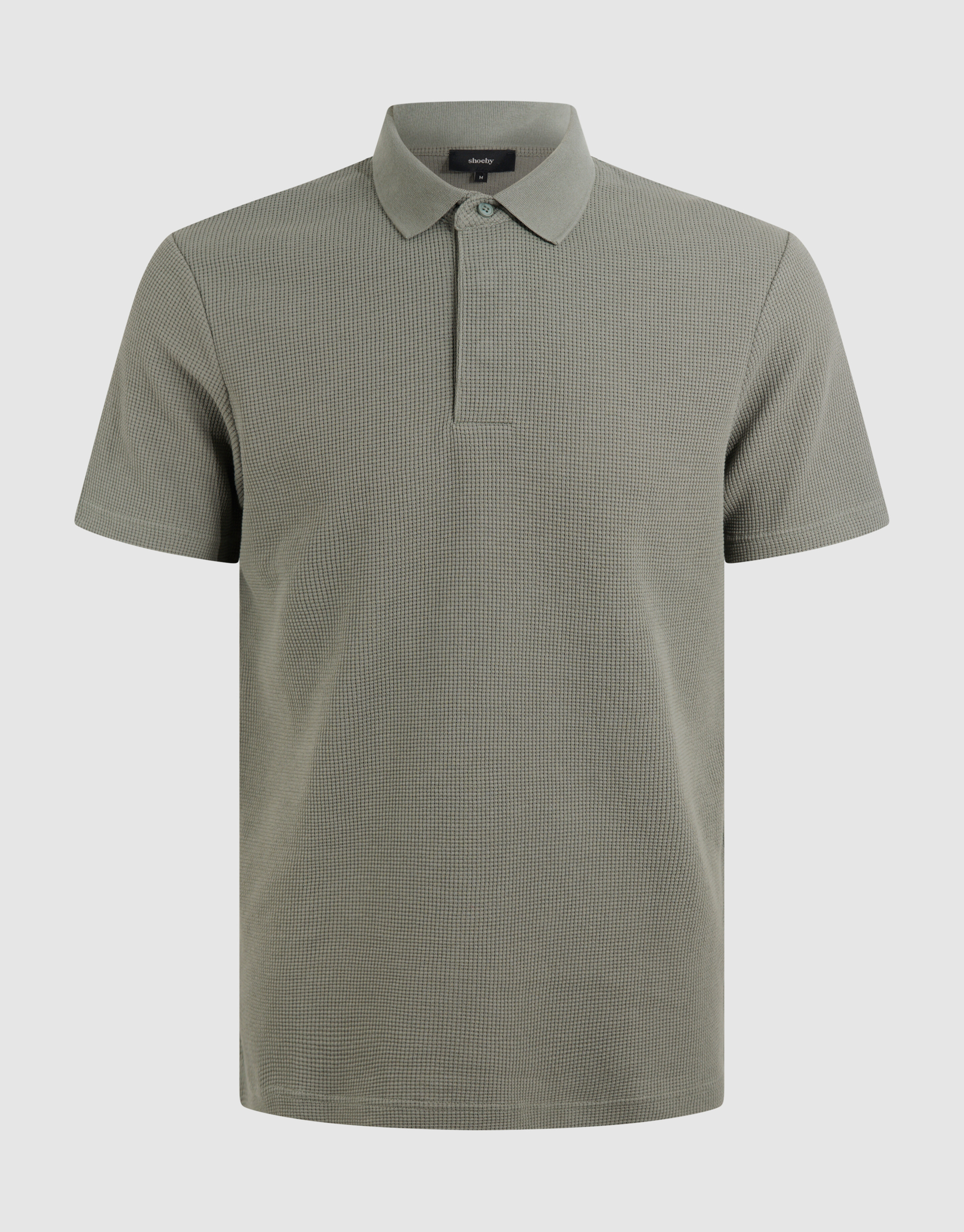 Structuur Jersey Polo Donkergroen SHOEBY MEN