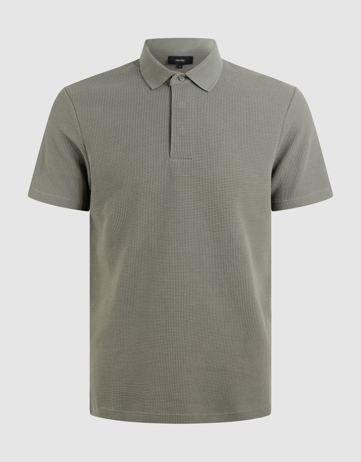 Structuur Jersey Polo Donkergroen SHOEBY MEN