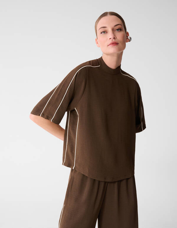 Twist Piping Top Bruin SHOEBY WOMEN