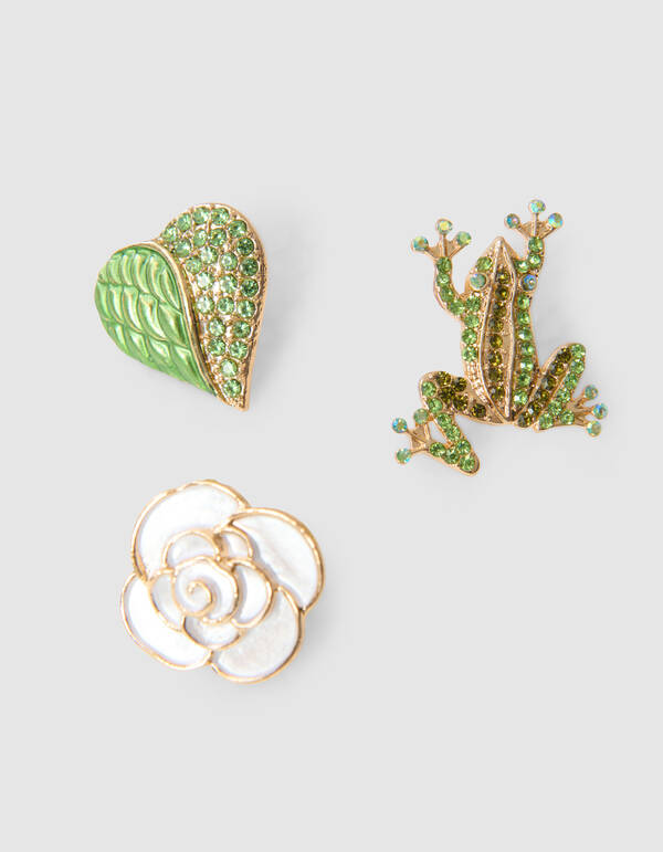Frog Broche Set Groen SHOEBY ACCESSOIRES