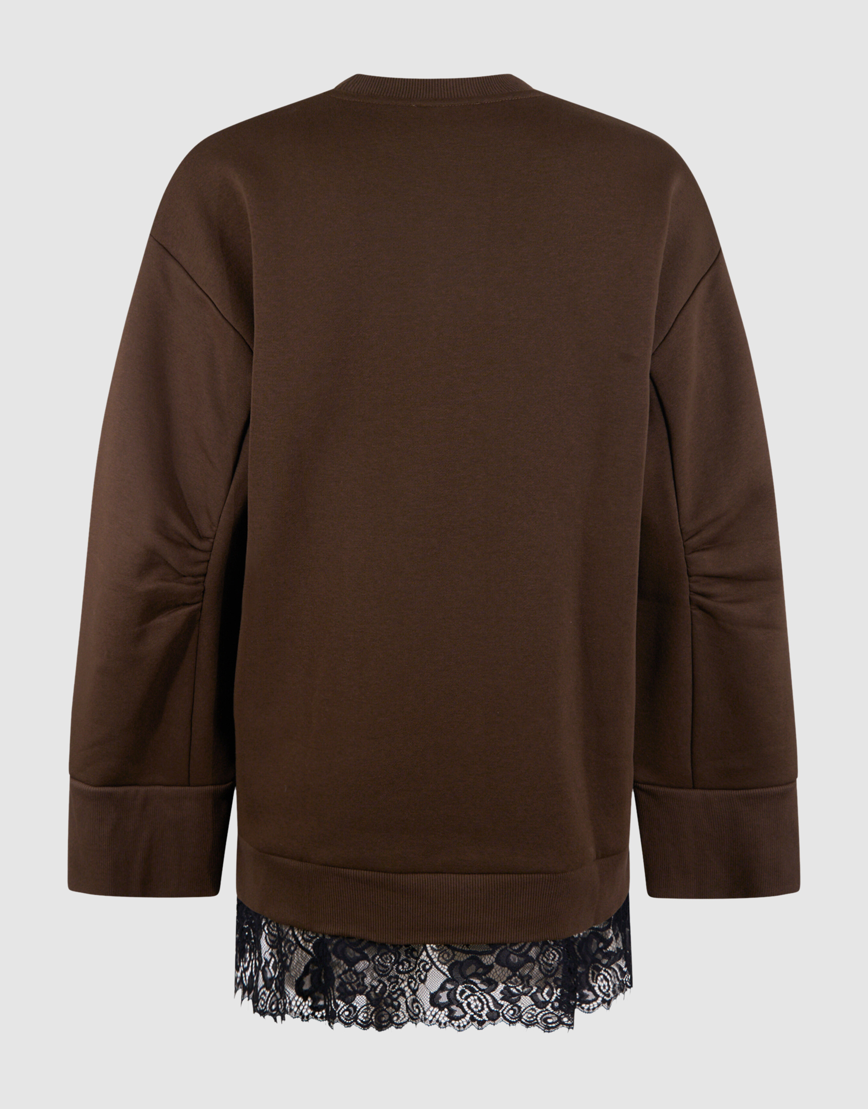 Kanten Oversized Sweater Donkerbruin SHOEBY WOMEN