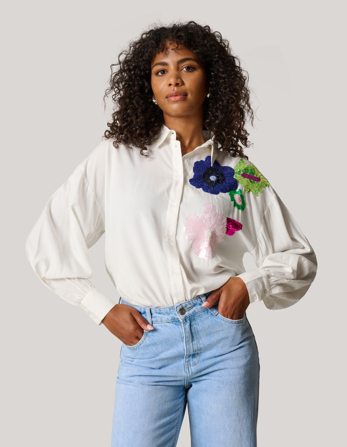 Sequin Blouse Wit SHOEBY WOMEN