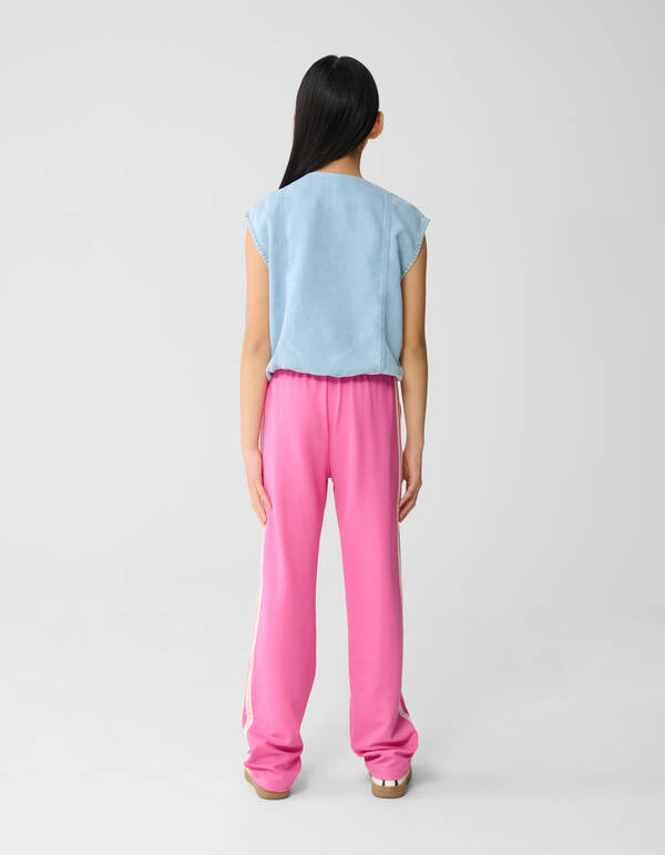 Puffy Denim Gilet Lichtblauw SHOEBY GIRLS