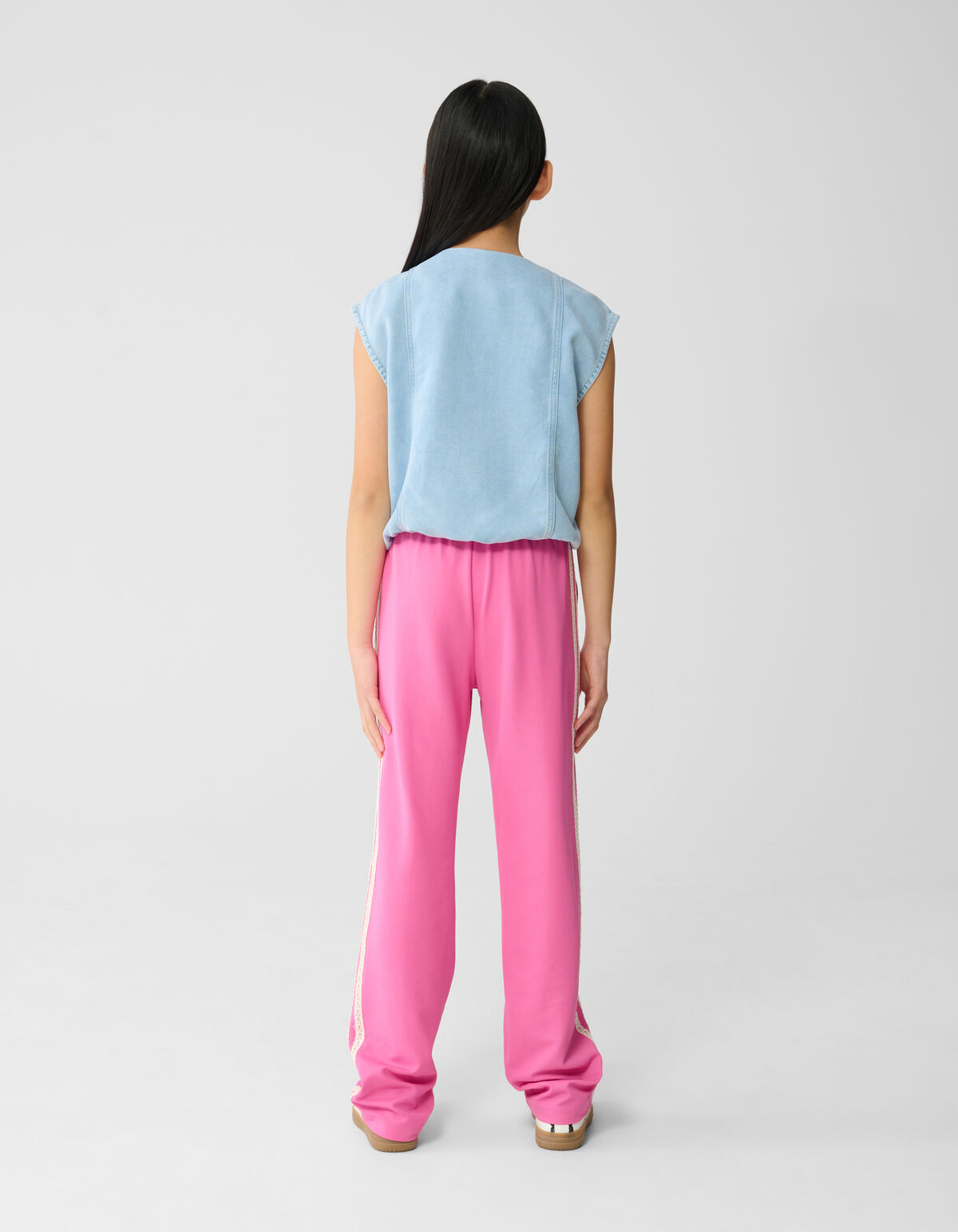 Puffy Denim Gilet Lichtblauw SHOEBY GIRLS