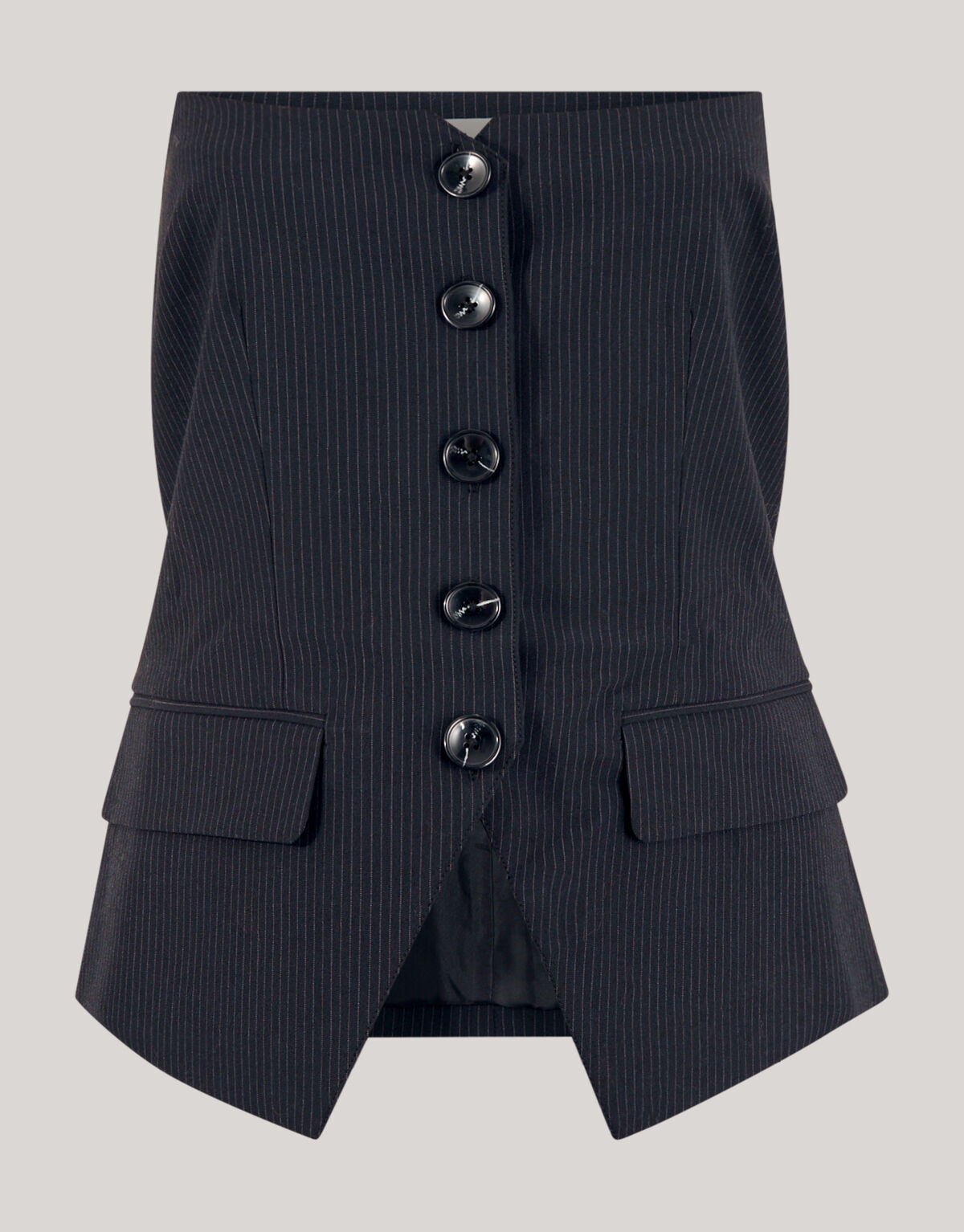 Pinstripe Strapless Top Zwart SHOEBY WOMEN