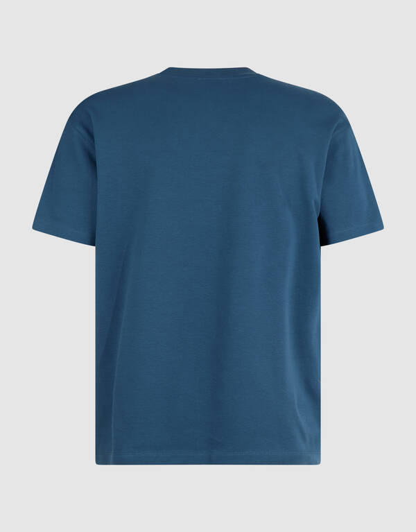 Basis Label T-shirt Blauw SHOEBY MEN