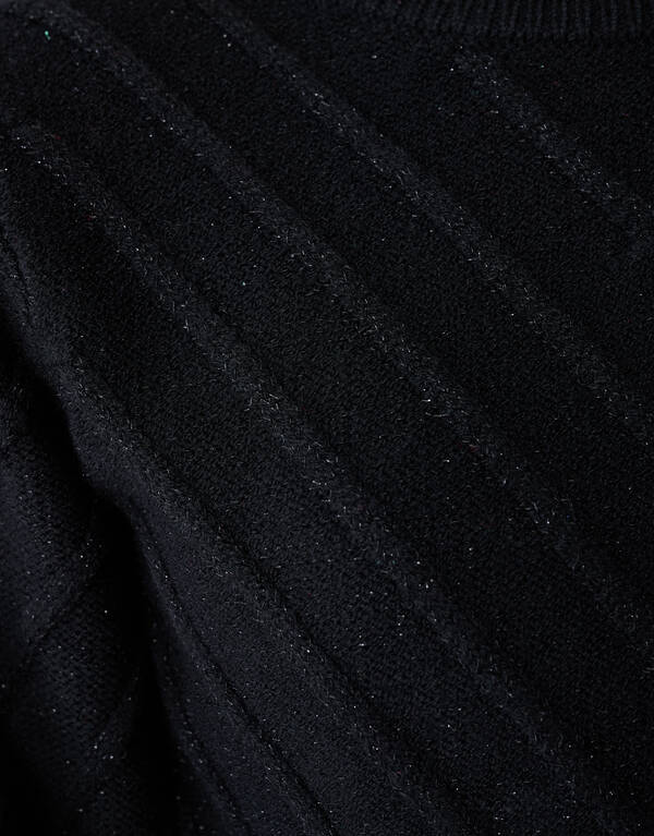 Glitter Gebreide Trui Zwart SHOEBY GIRLS