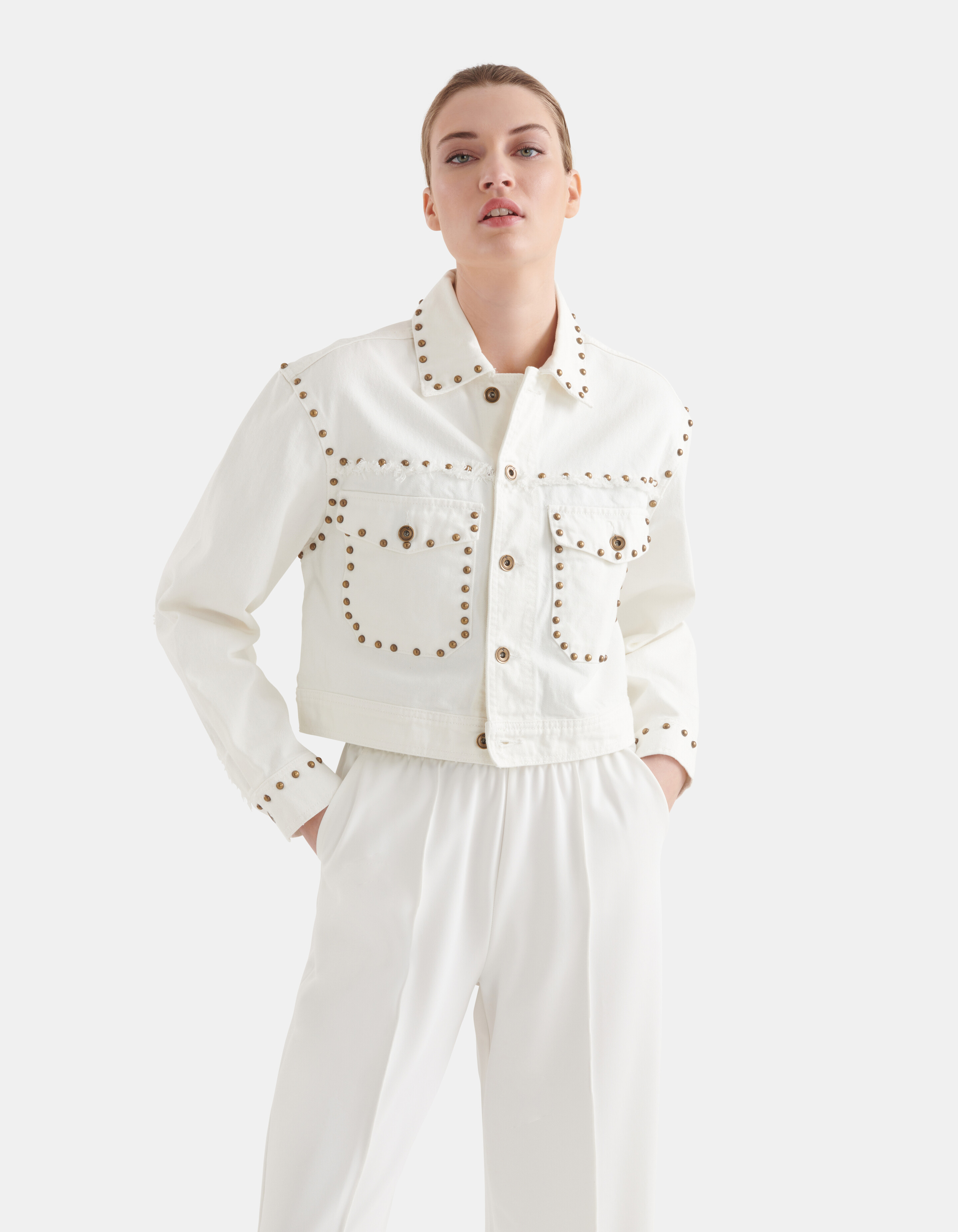 Denim Studs Jack Gebroken Wit By Mieke SHOEBY WOMEN