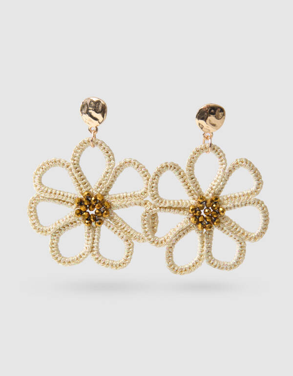Bloemen Oorbellen Gebroken Wit SHOEBY ACCESSOIRES