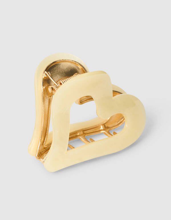 Heart Haarclip Lichtgeel SHOEBY ACCESSOIRES