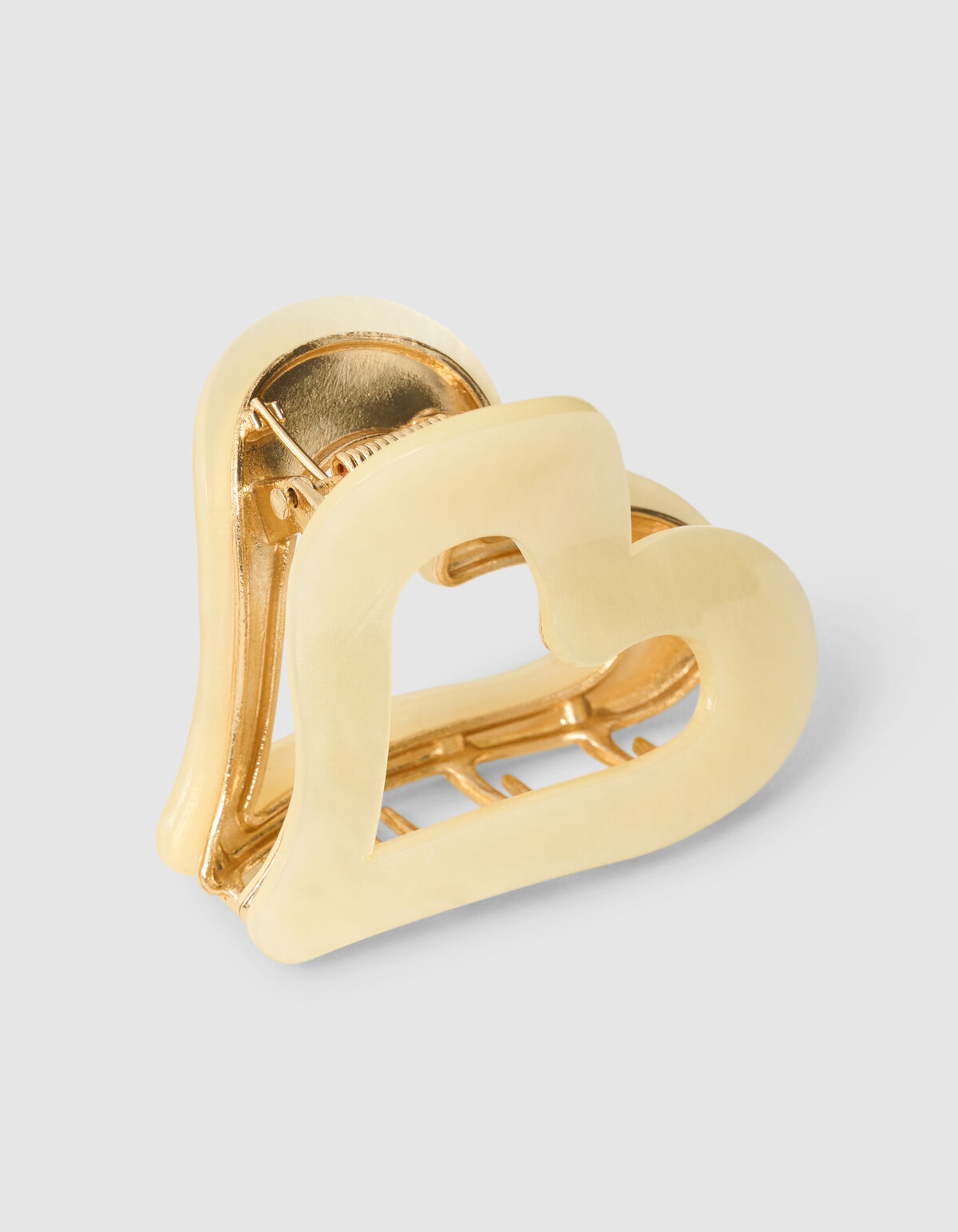 Heart Haarclip Lichtgeel SHOEBY ACCESSOIRES