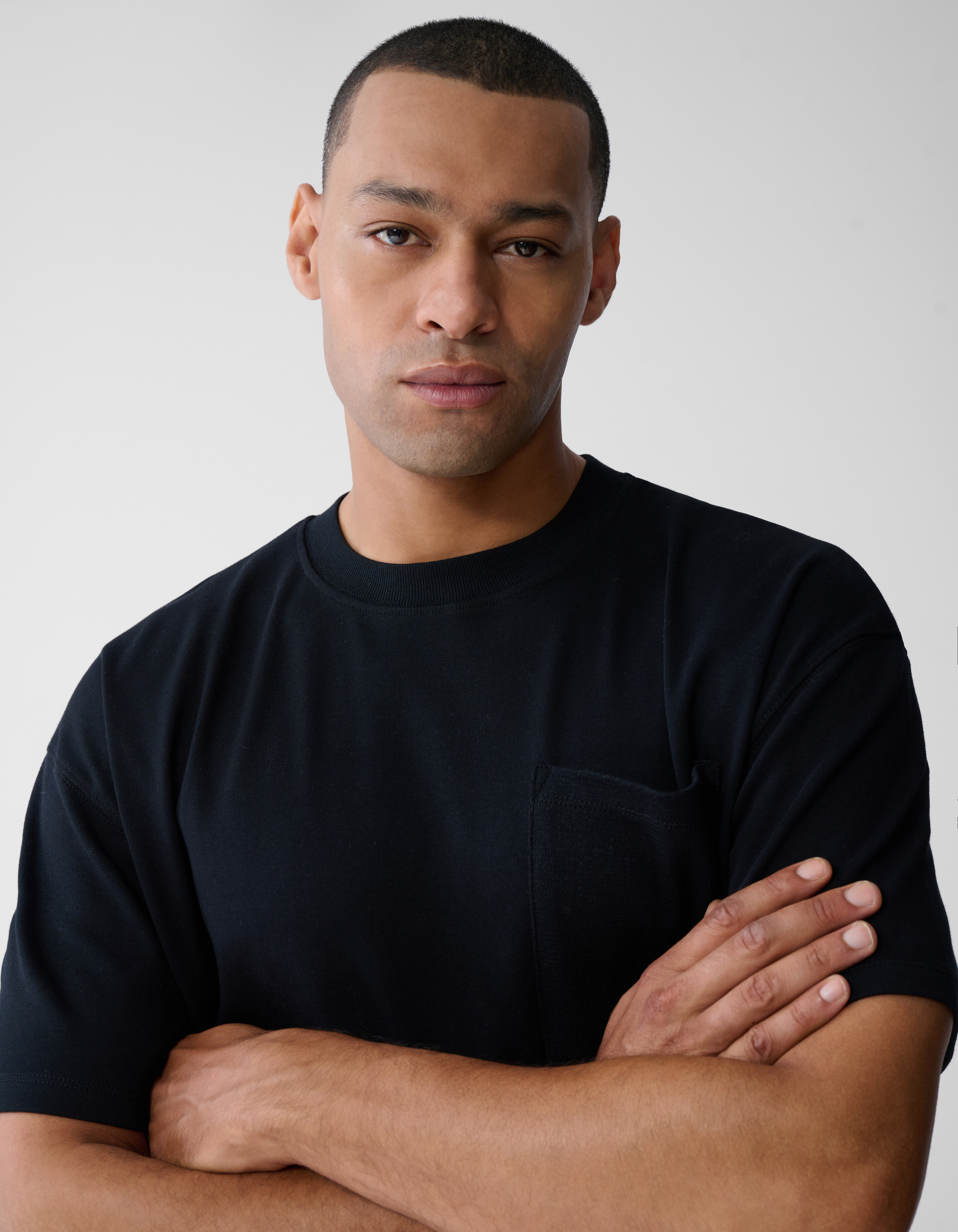 Structuur Pocket T-shirt Zwart SHOEBY MEN