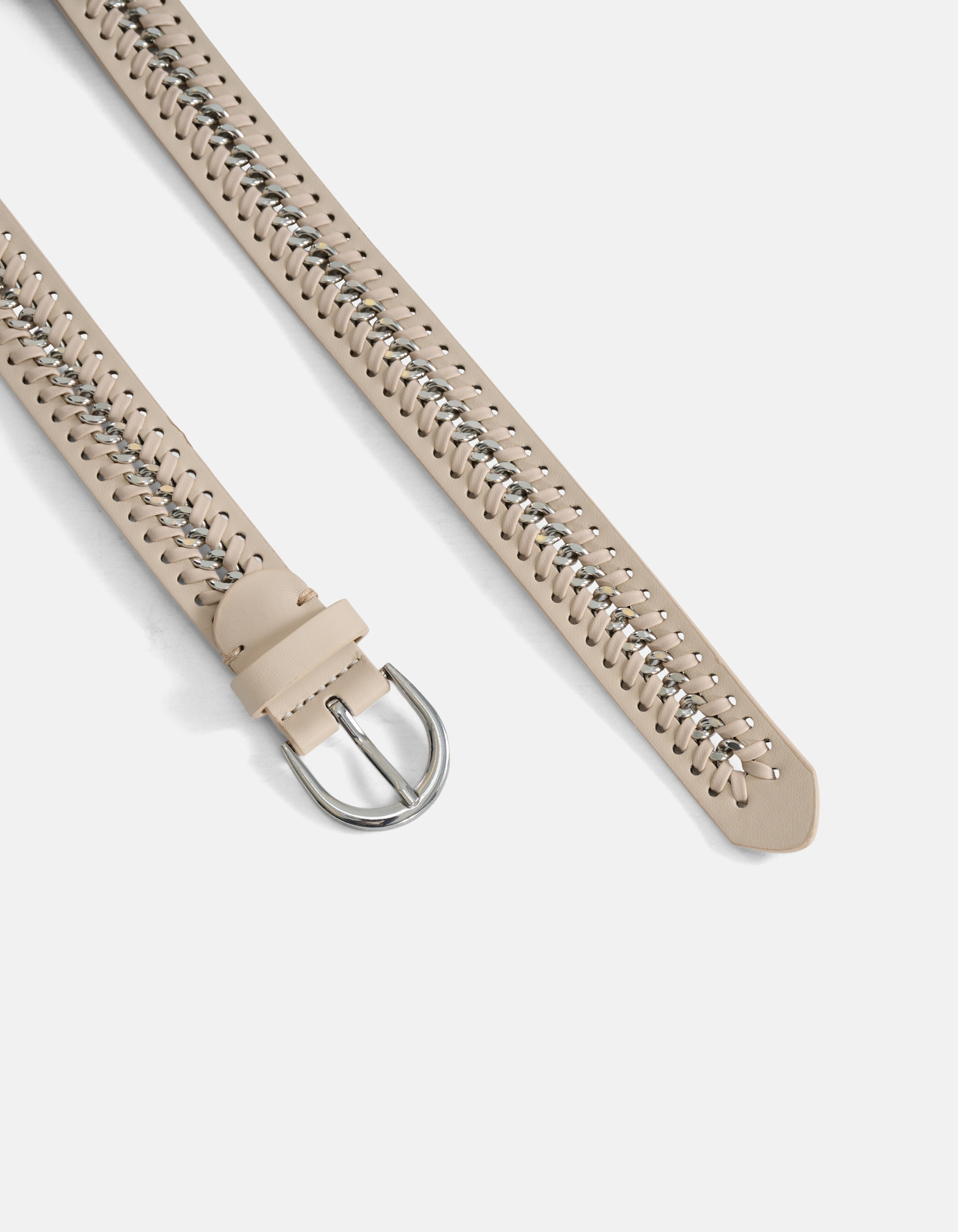 Braided Chain Riem Gebroken Wit SHOEBY ACCESSOIRES