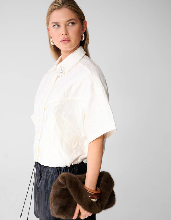 Oversized Jacquard Jack Gebroken Wit SHOEBY WOMEN