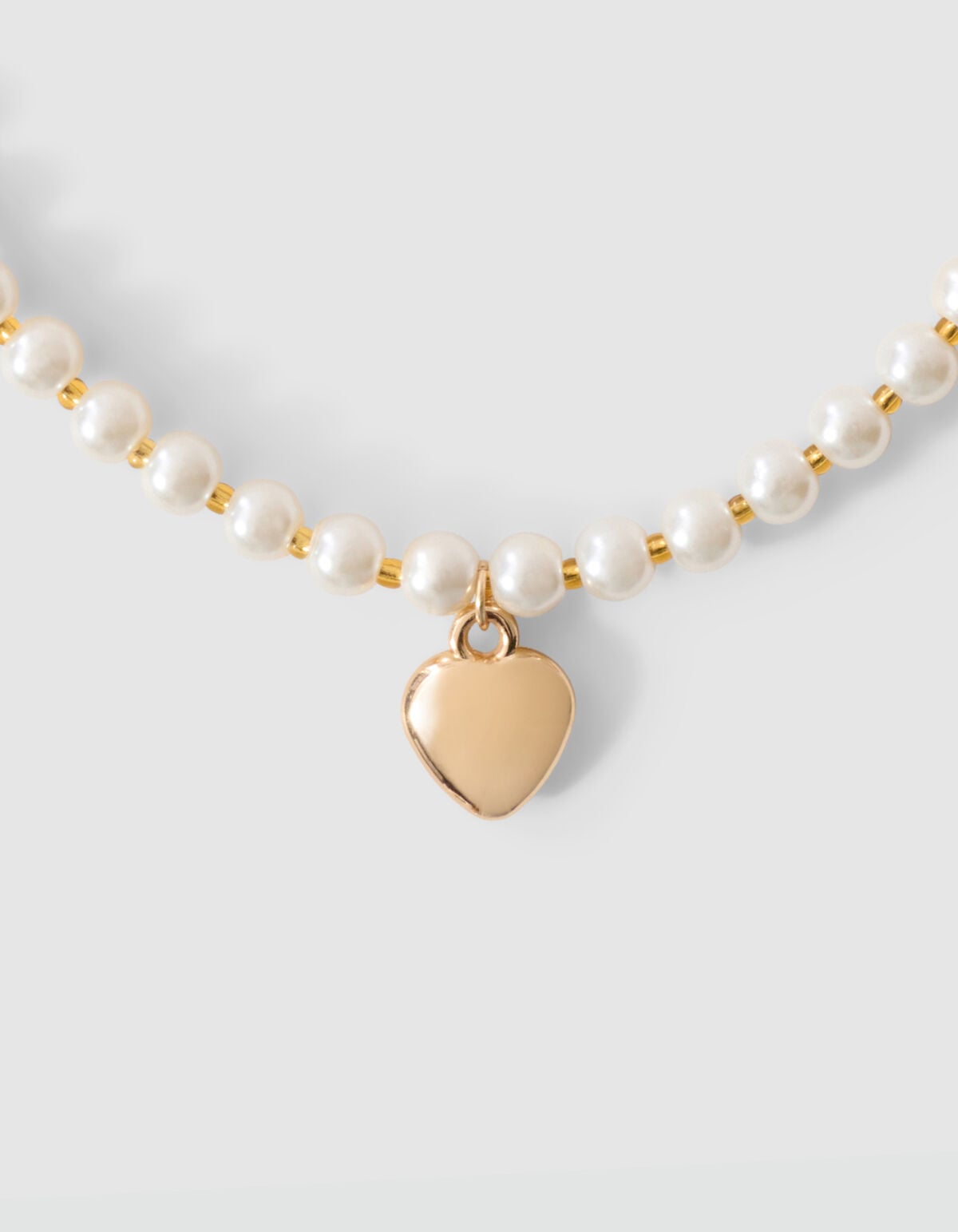 Parel Heart Ketting Goud SHOEBY ACCESSOIRES
