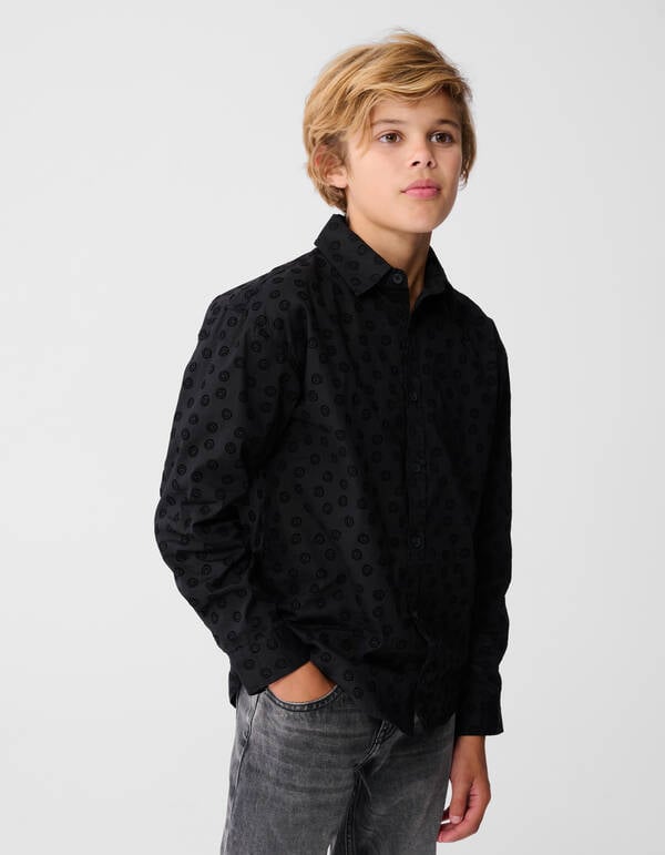 Smile Overhemd Zwart SHOEBY BOYS