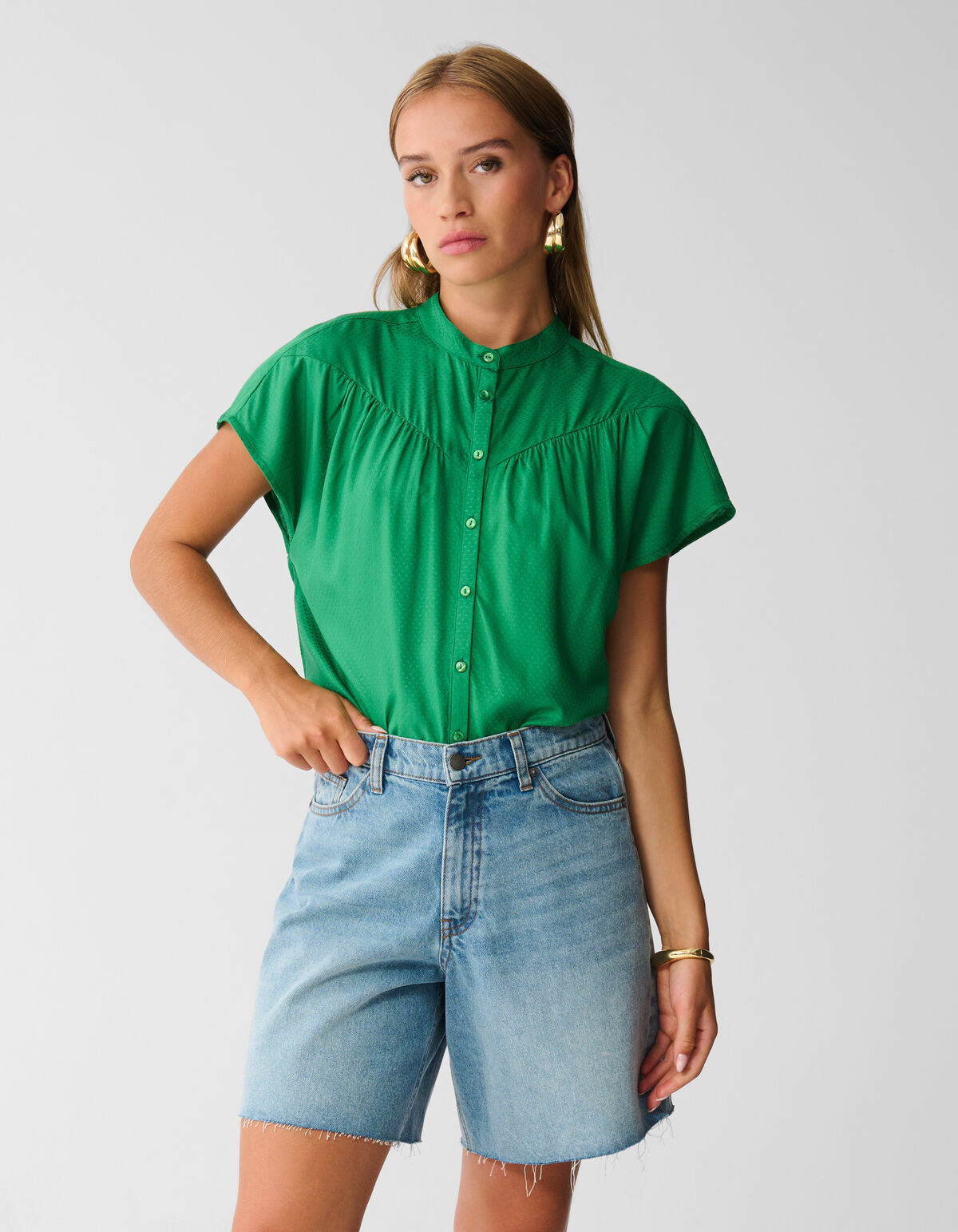 Structuur Top Groen SHOEBY WOMEN