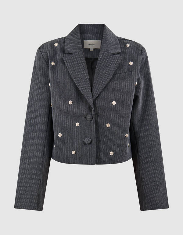 Studs Blazer Donkergrijs SHOEBY GIRLS
