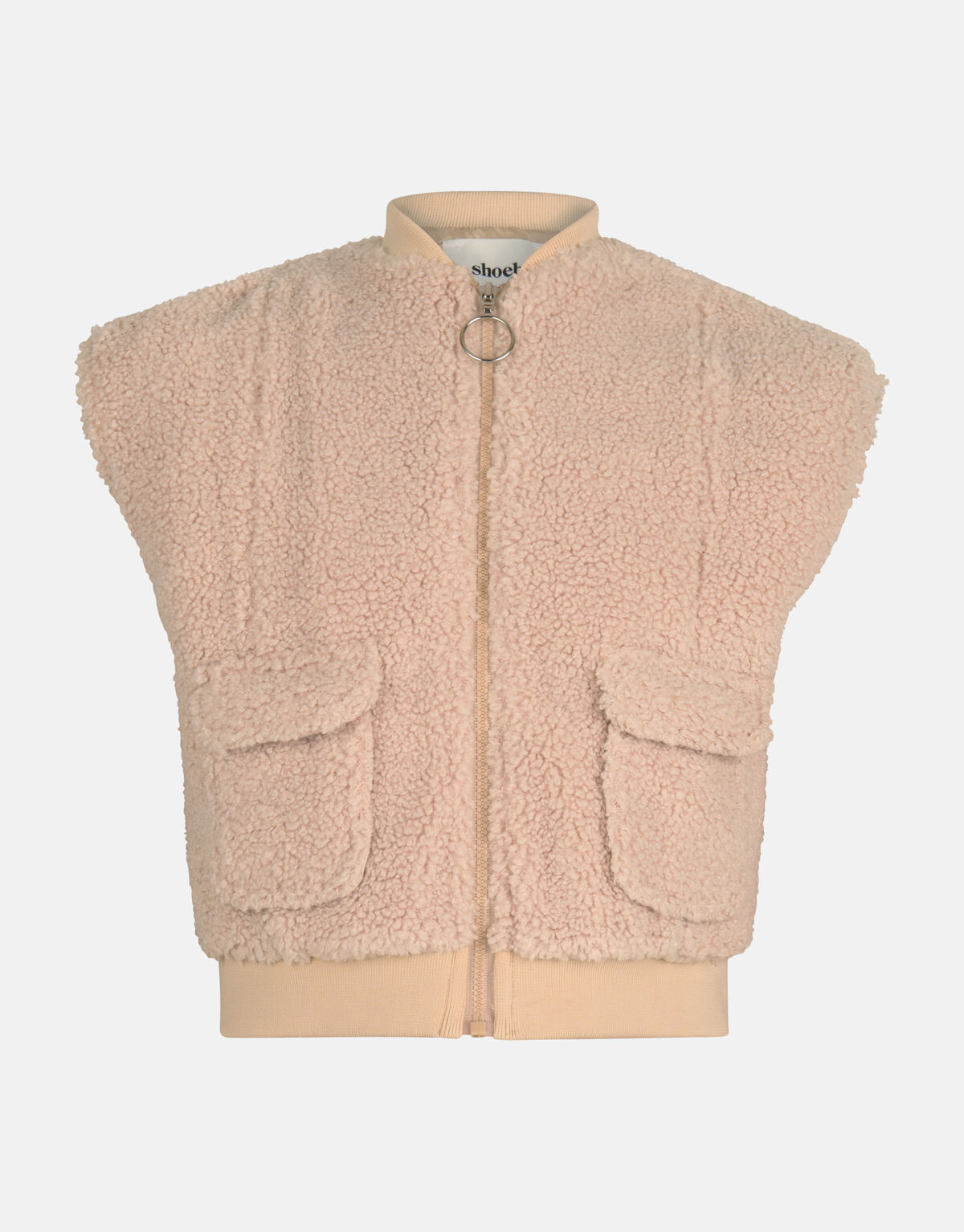 Leopard Teddy Gilet Gebroken Wit SHOEBY GIRLS