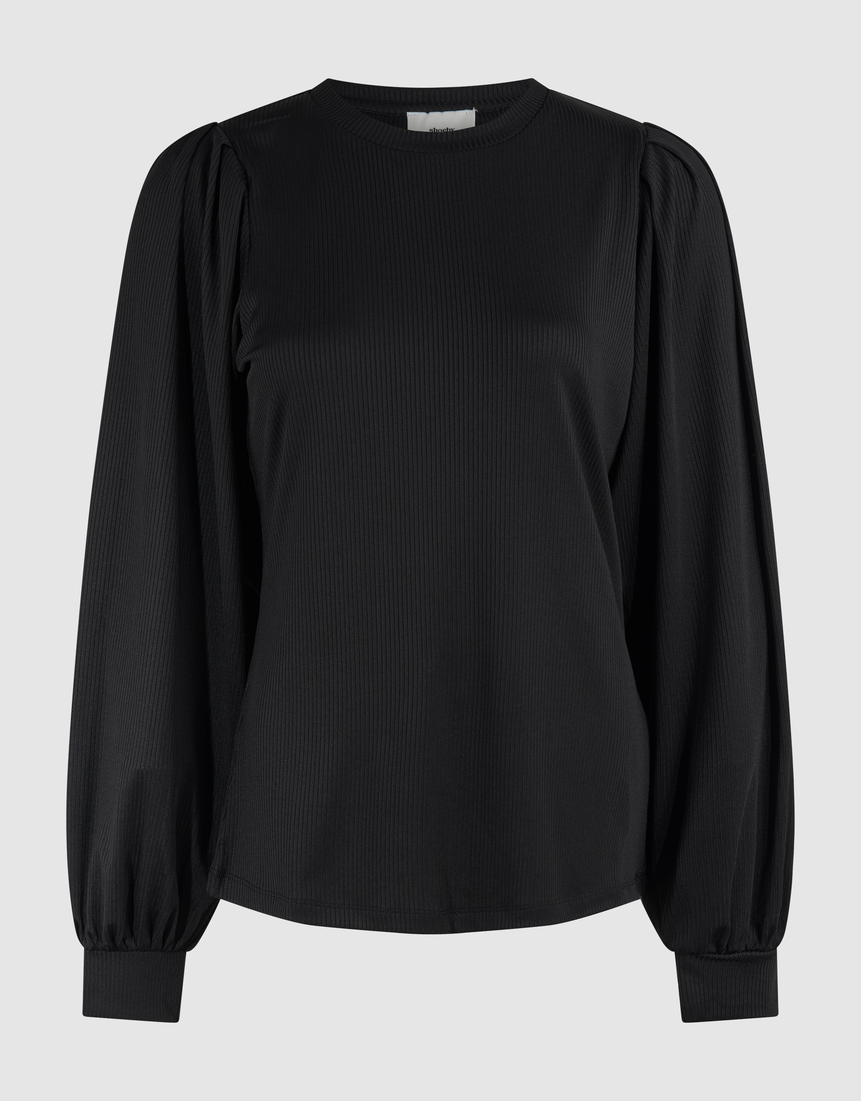 Rib Jersey Top Zwart SHOEBY WOMEN
