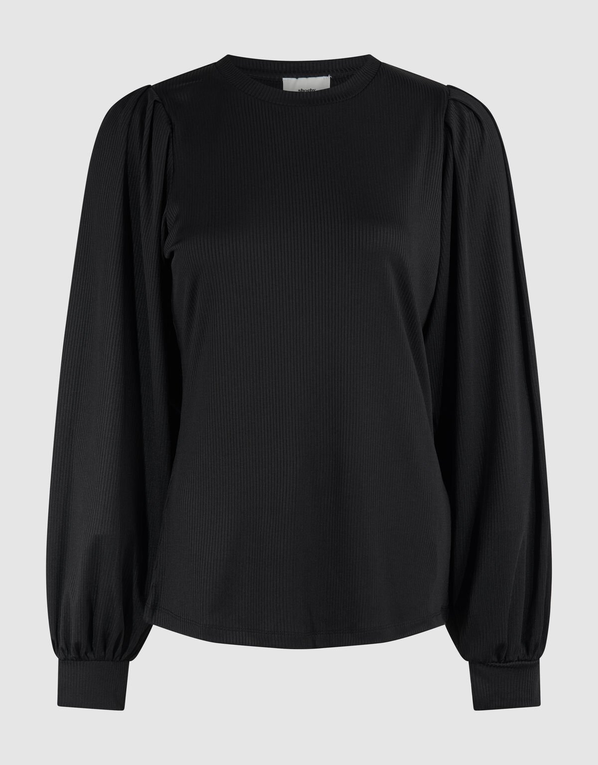 Rib Jersey Top Zwart SHOEBY WOMEN