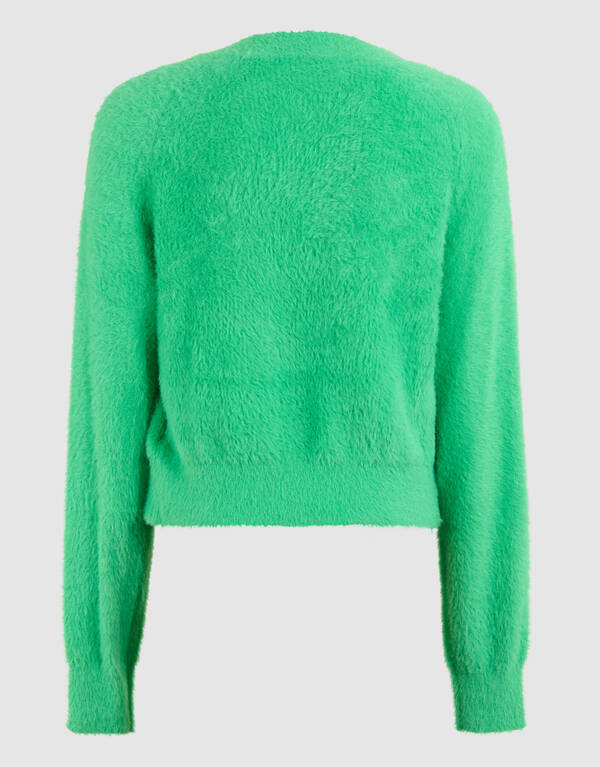 Harig Strass Vest Groen SHOEBY GIRLS