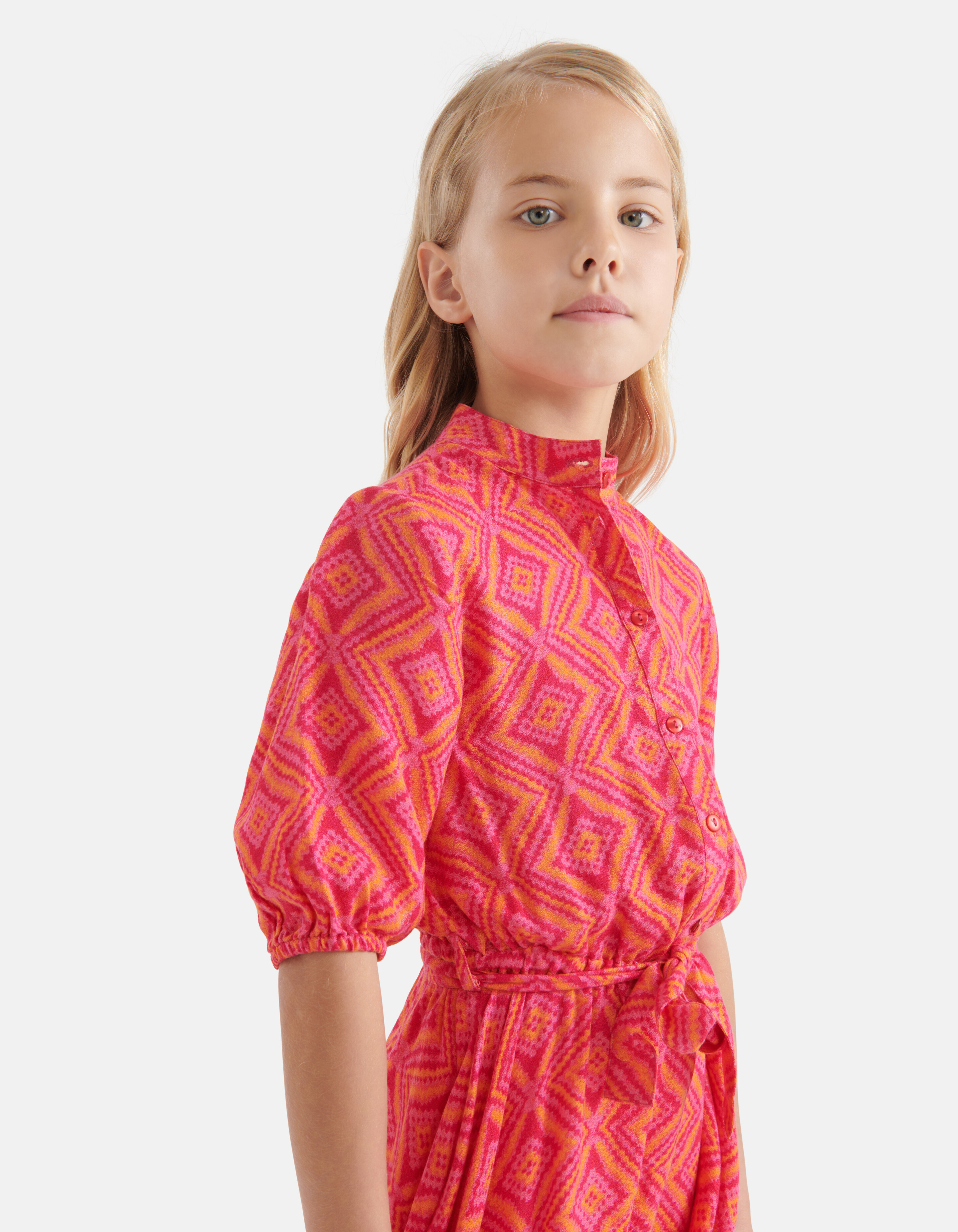 Ikat Print Jurk Roze SHOEBY GIRLS