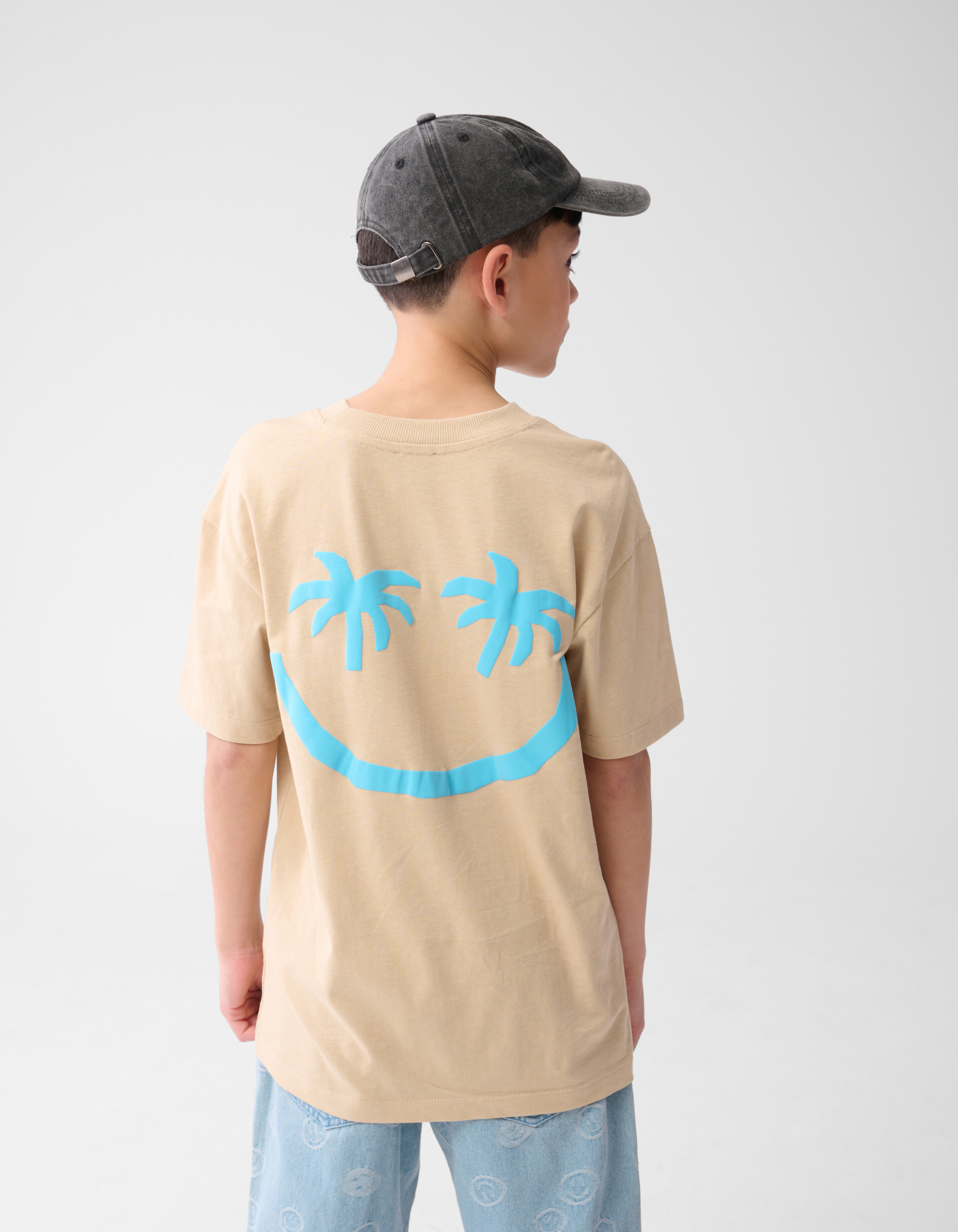 Smiley Palm T-shirt Beige SHOEBY BOYS