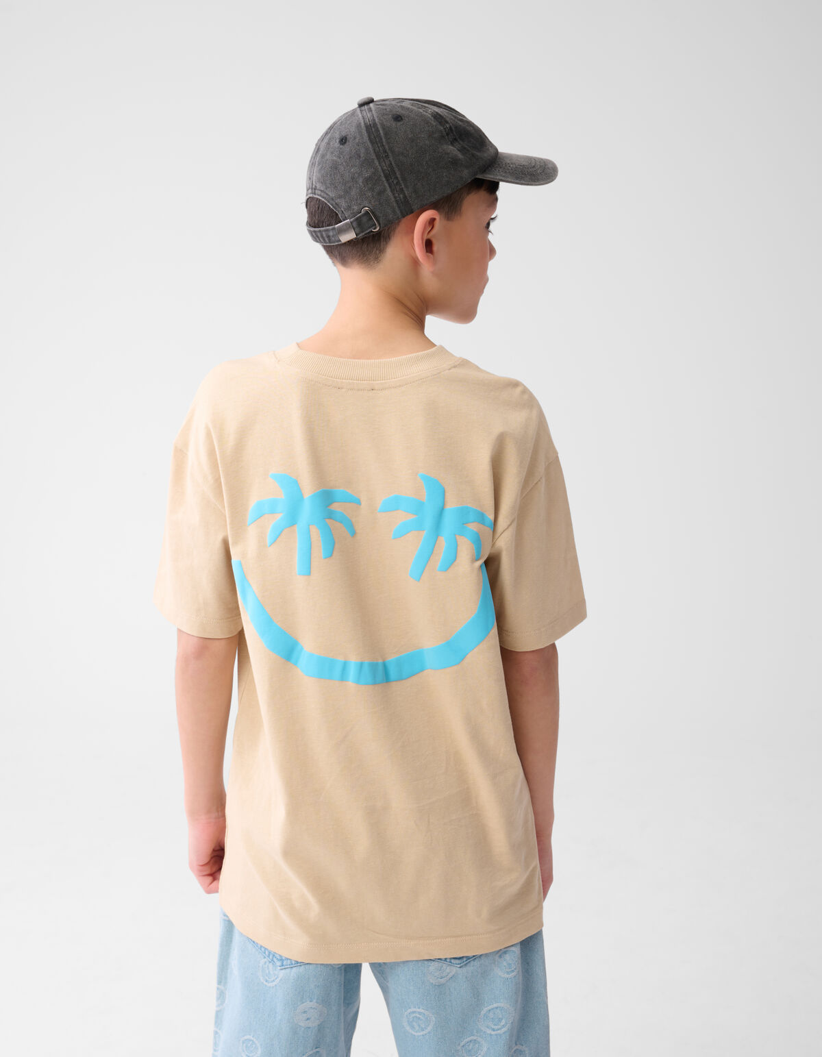 Smiley Palm T-shirt Beige SHOEBY BOYS