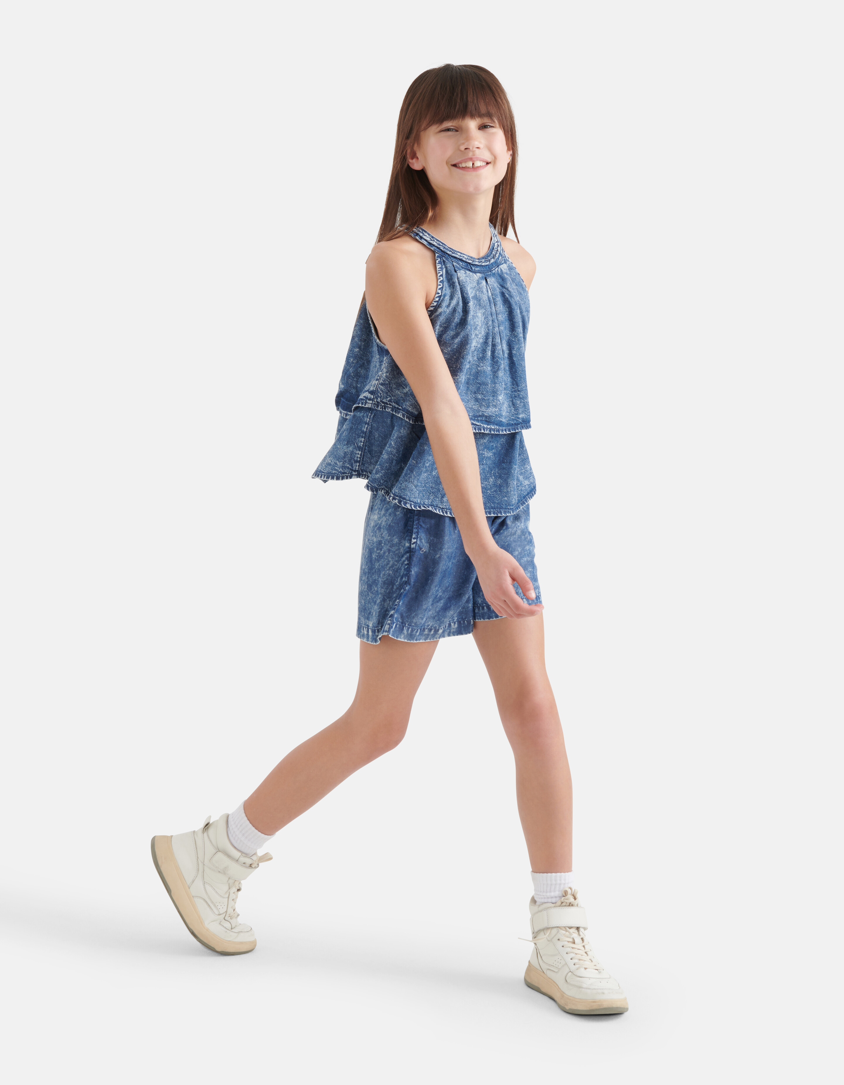 Braided Top Lichtblauw SHOEBY GIRLS
