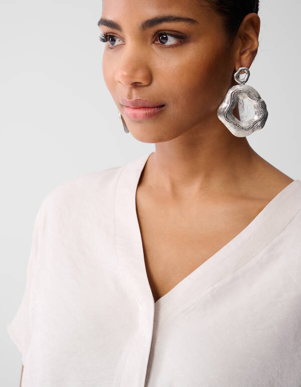 Knoop Overslag Top Zand SHOEBY WOMEN