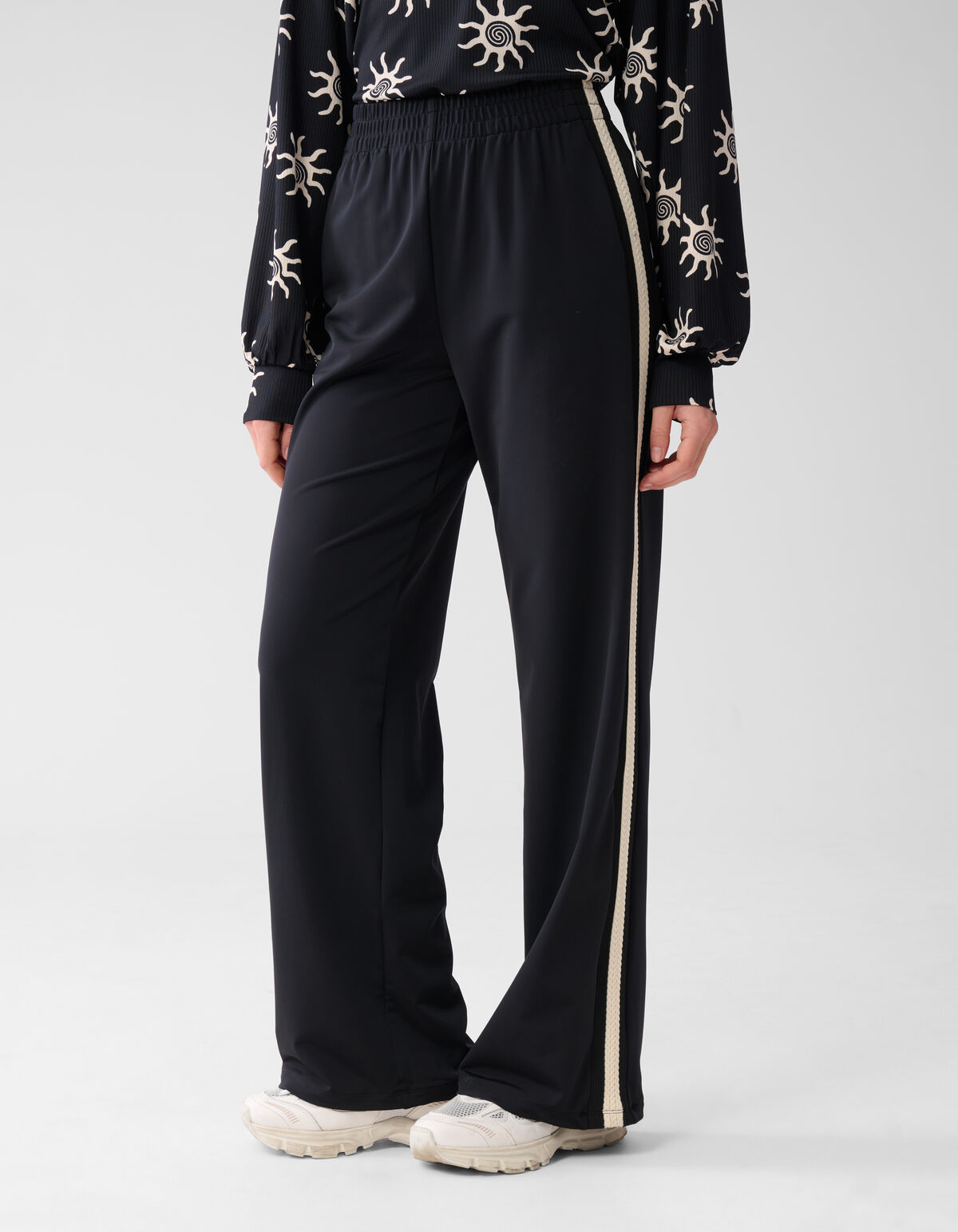 Basic Wide Leg Broek Zwart SHOEBY WOMEN