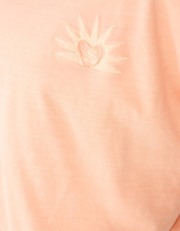 Strik Embroidery T-shirt Lichtoranje SHOEBY GIRLS