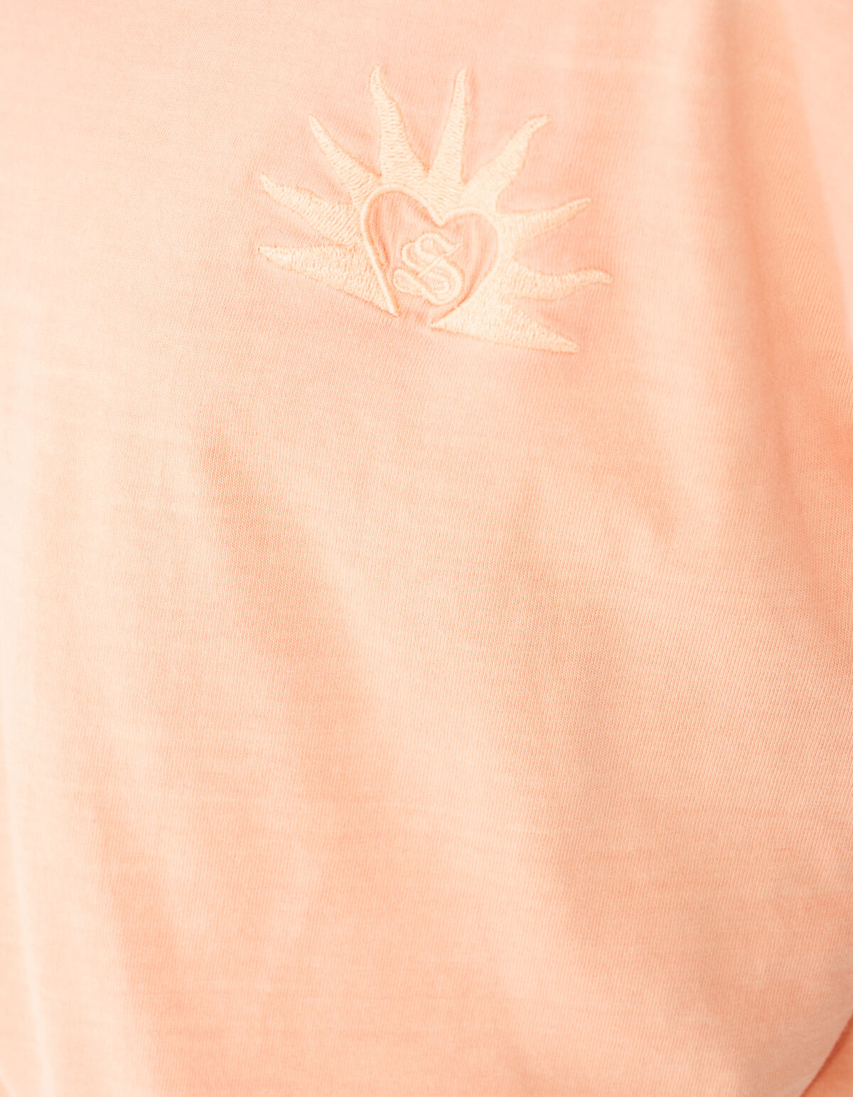 Strik Embroidery T-shirt Lichtoranje SHOEBY GIRLS