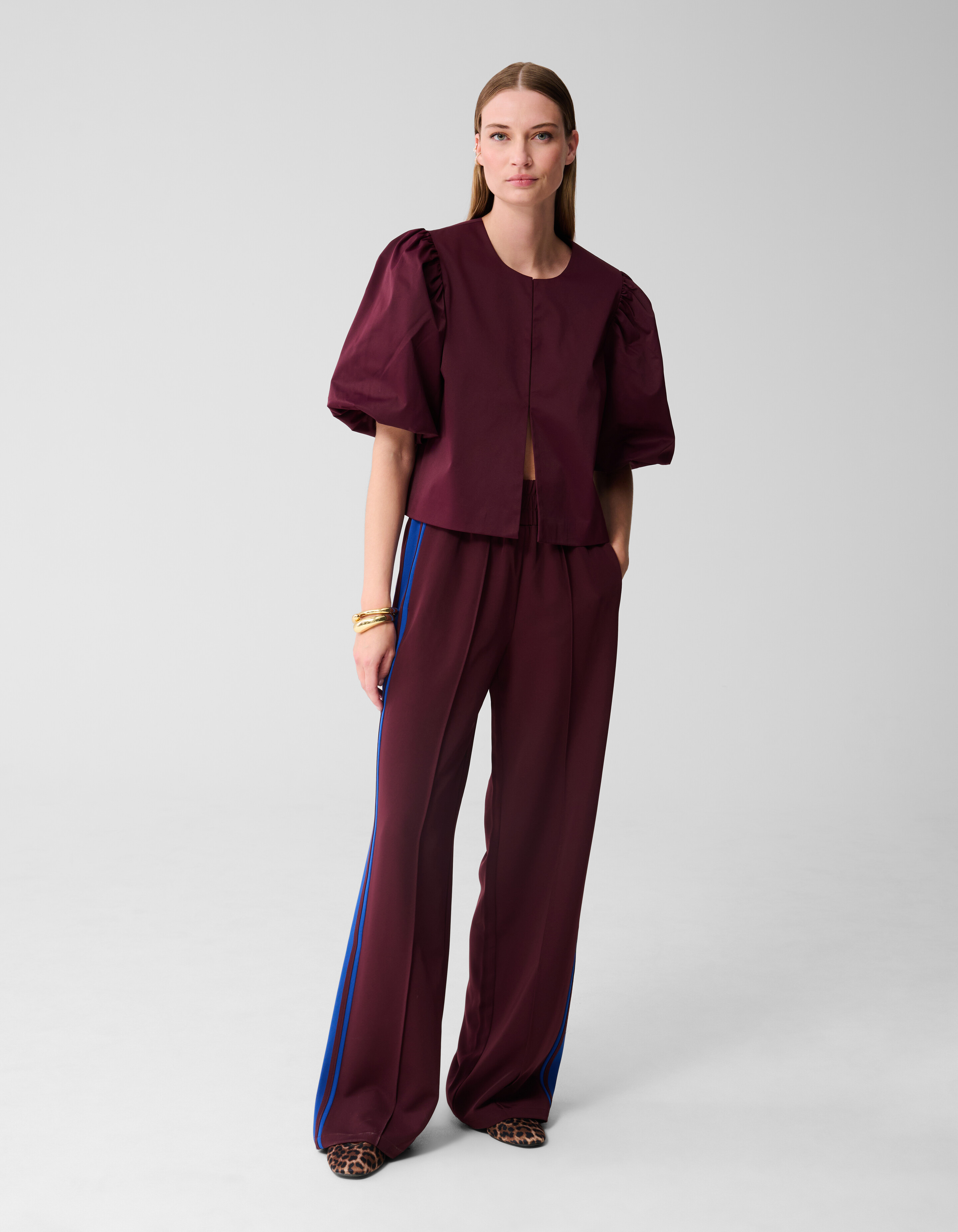 Puff Blouse Donkerrood SHOEBY WOMEN