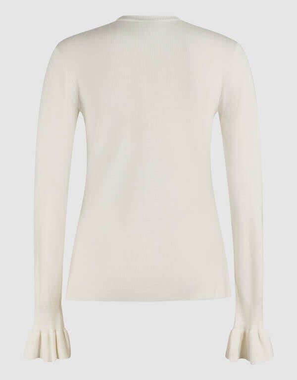 Ruffle Vest Gebroken Wit SHOEBY WOMEN