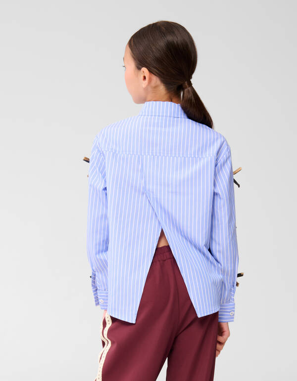 Strik Striped Blouse Blauw SHOEBY GIRLS