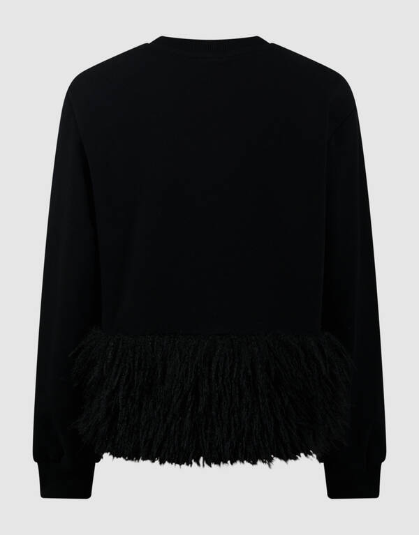 Feather Sweater Zwart SHOEBY GIRLS