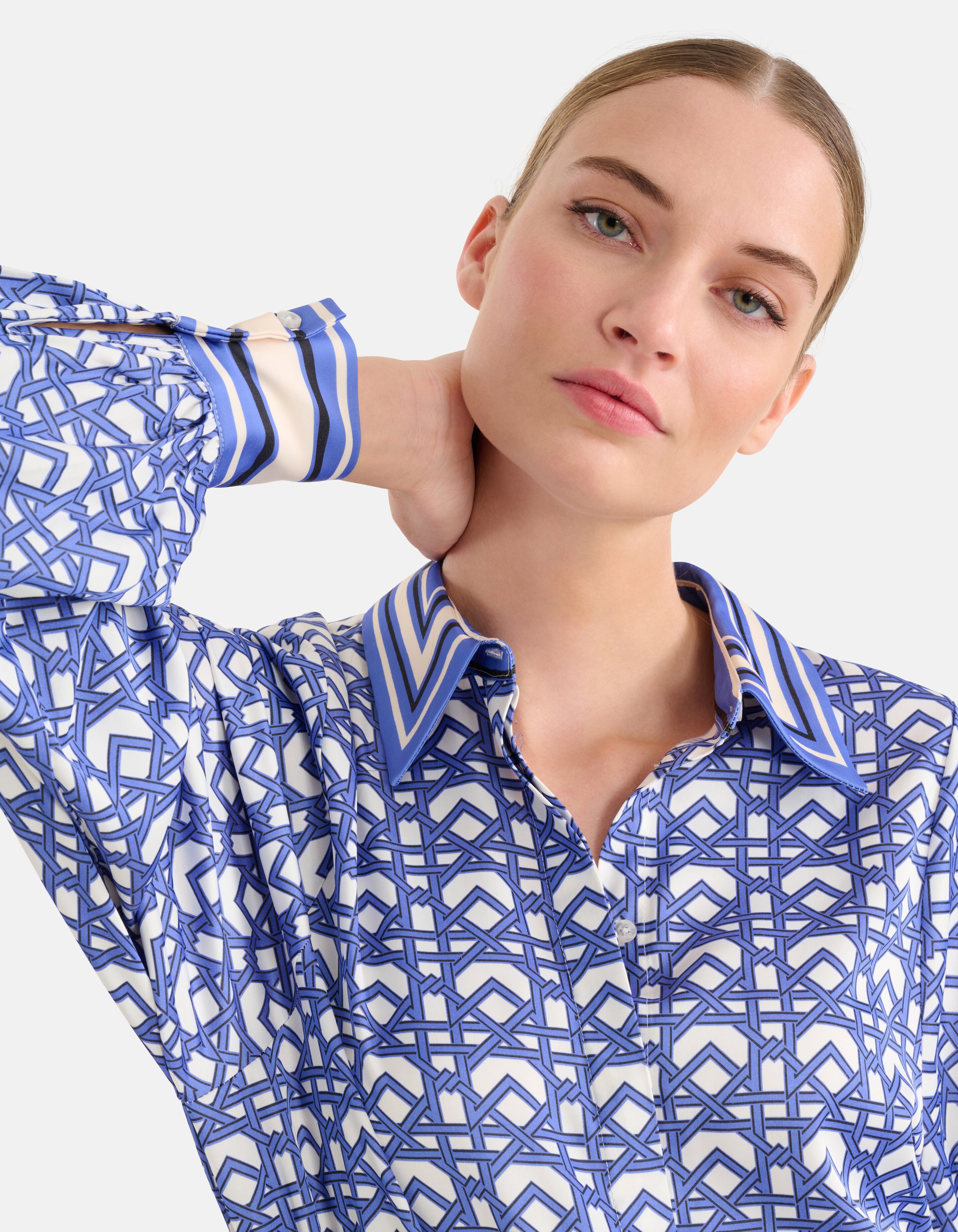 Grafische Retro Blouse Paars SHOEBY WOMEN