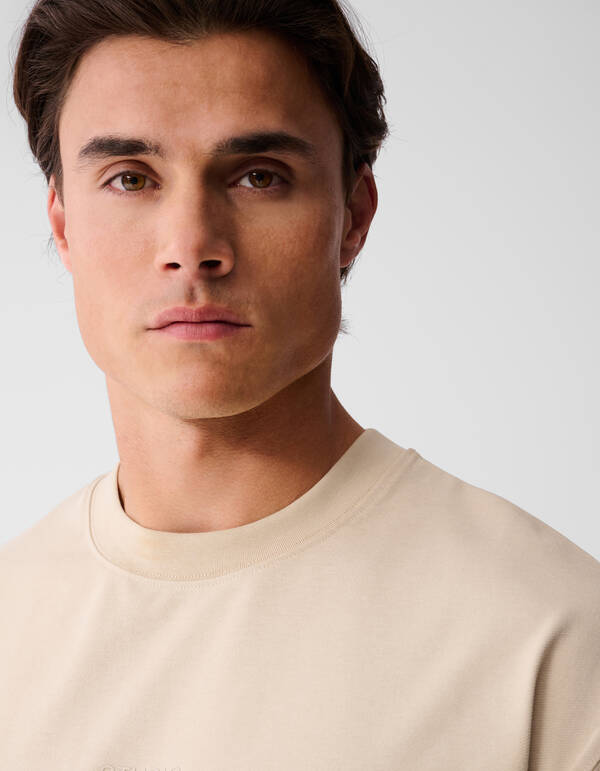 Studio Tekst Artwork T-shirt Zand SHOEBY MEN