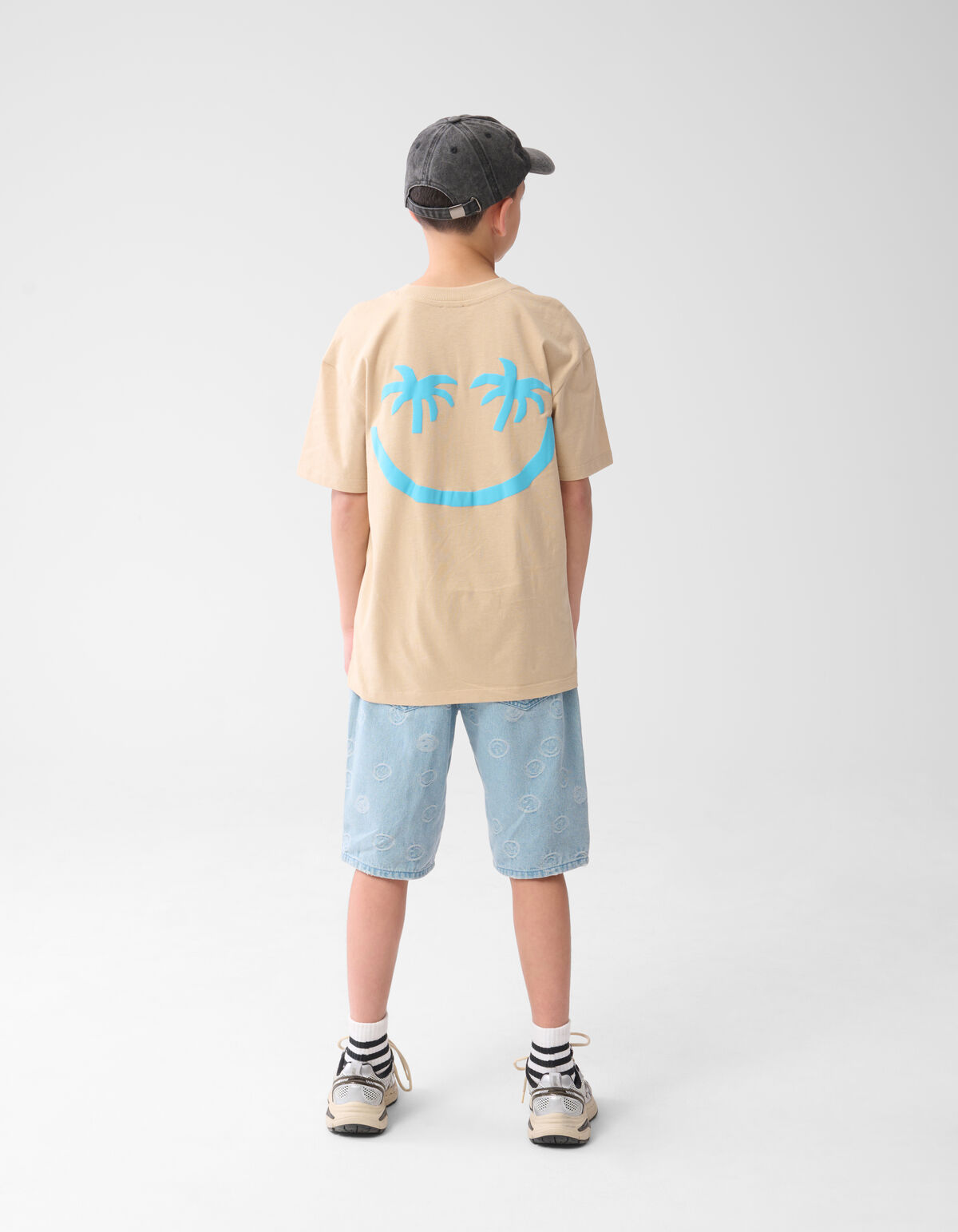 Smiley Palm T-shirt Beige SHOEBY BOYS