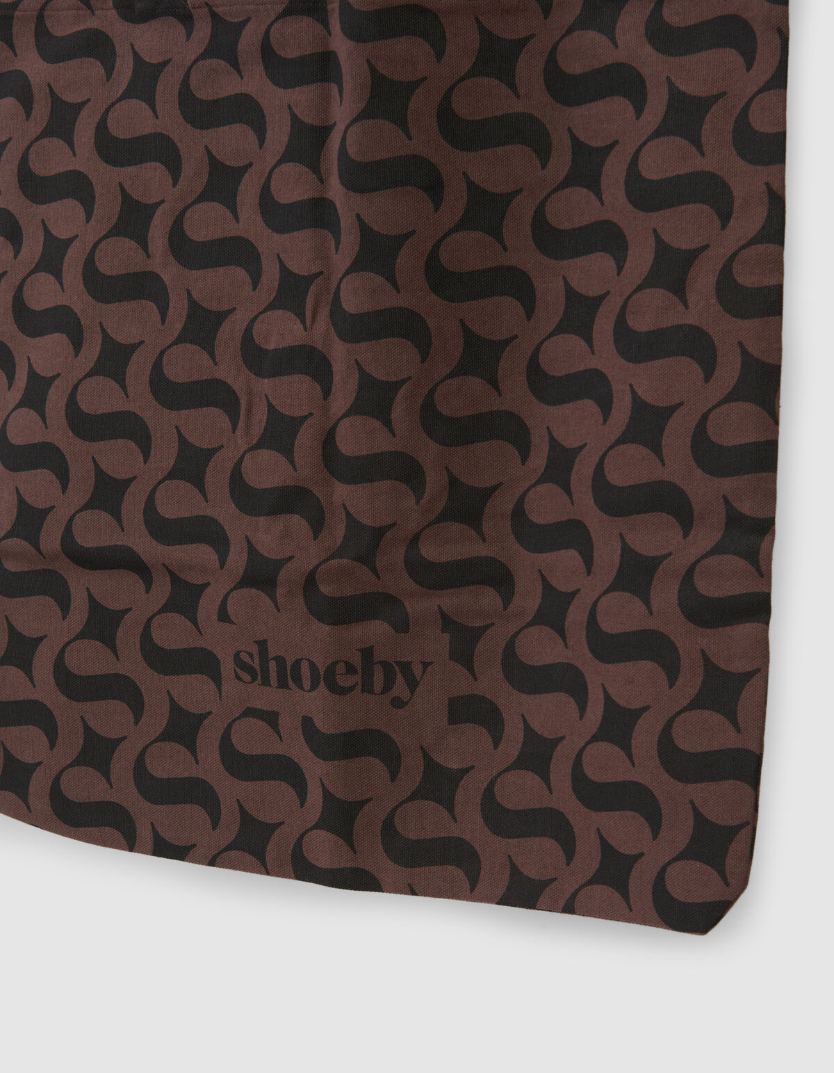 Shoeby Logo Shopper Zwart/Bruin SHOEBY ACCESSOIRES