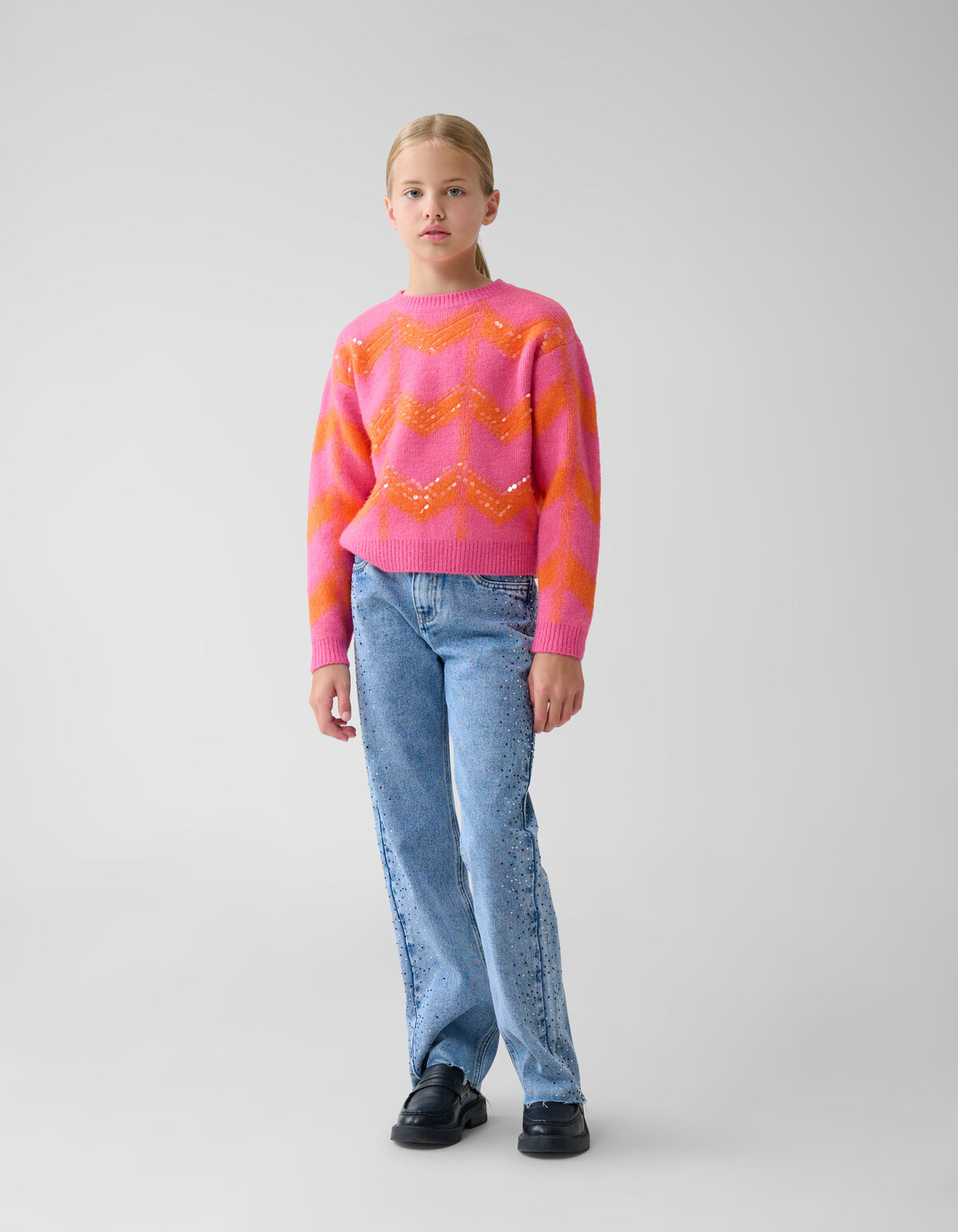 Sequin Meisjes Trui Roze SHOEBY GIRLS