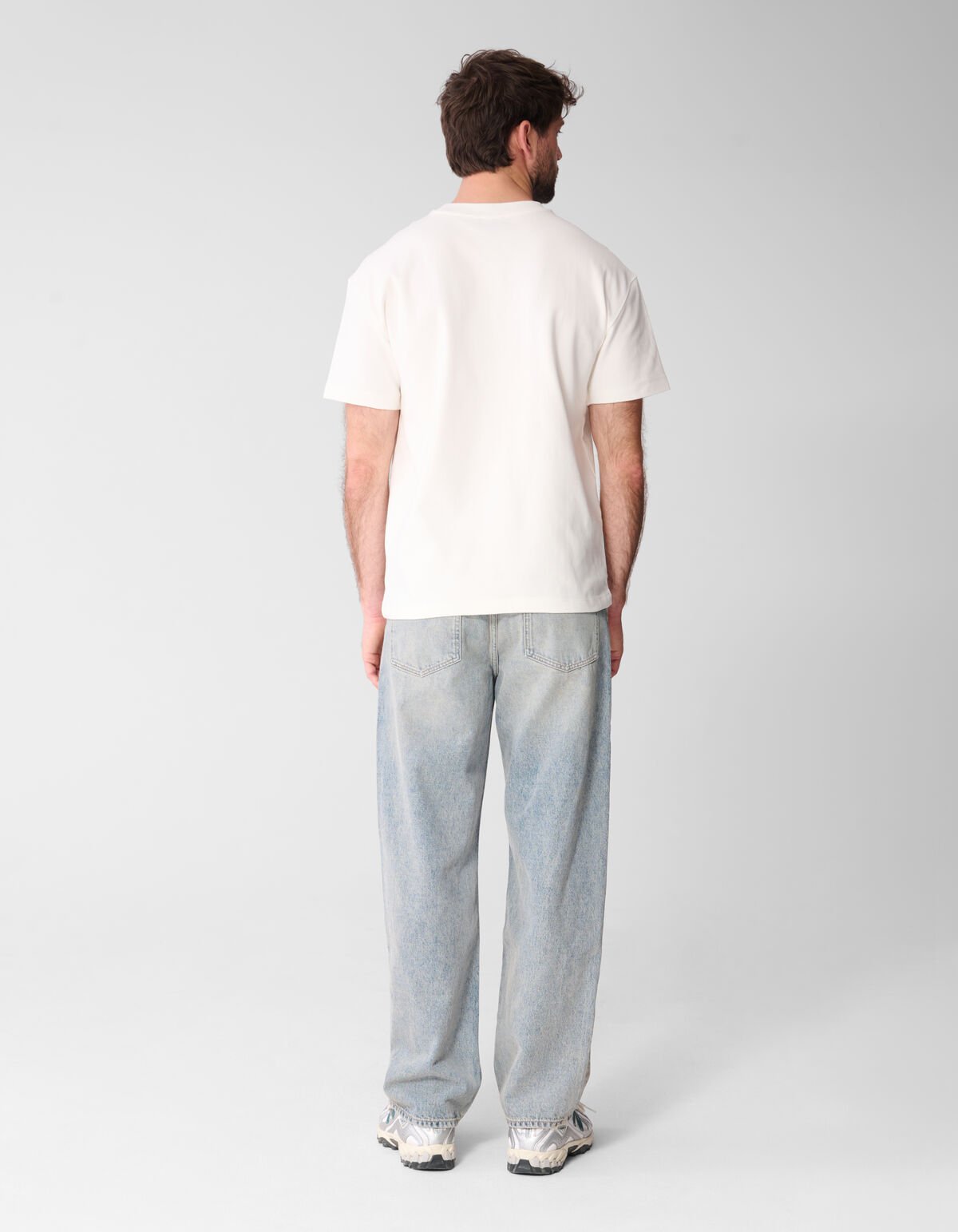 Baggy Fit Jeans Washed Blauw/Grijs L32 SHOEBY MEN