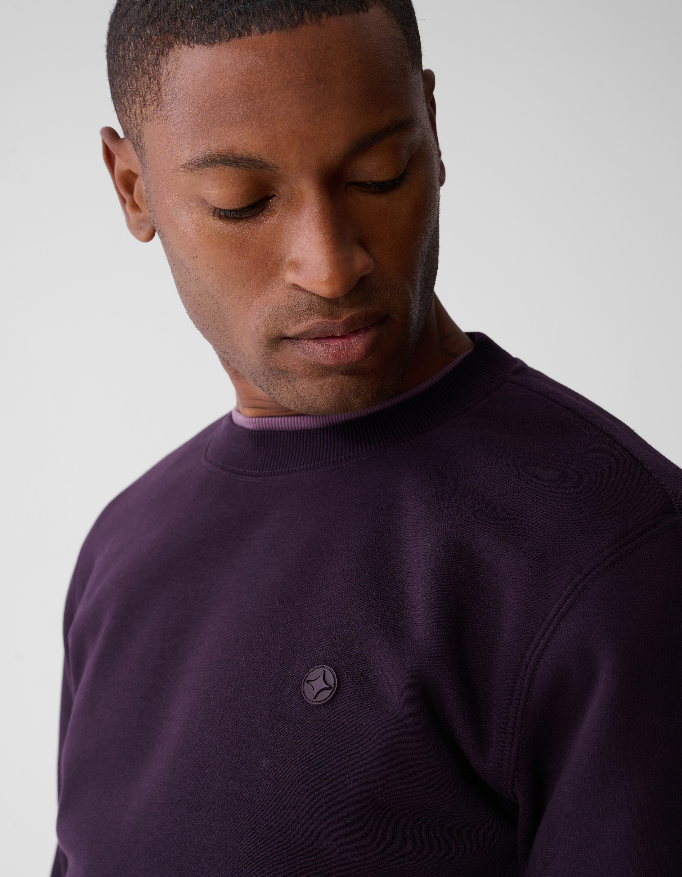 Badge Sweater Donkerrood SHOEBY MEN