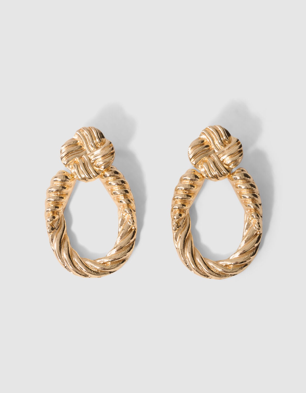 Knotted Oval Oorbellen Goud SHOEBY ACCESSOIRES