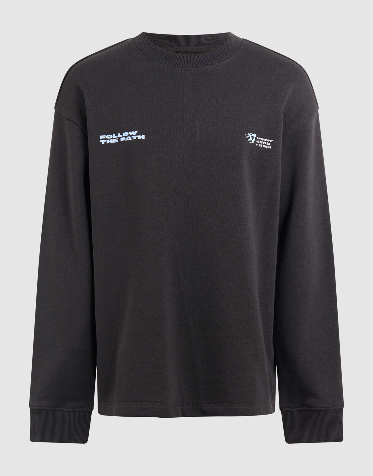 Tekst Artwork Sweater Donkergrijs SHOEBY BOYS