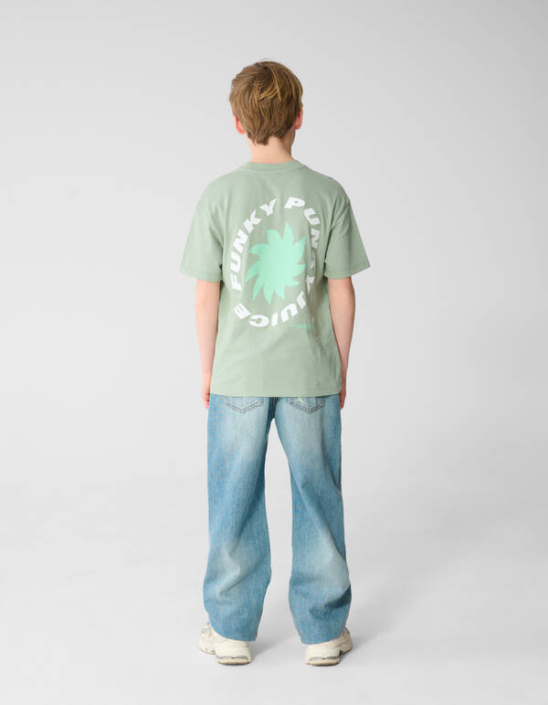Funky Artwork T-shirt Groen SHOEBY BOYS