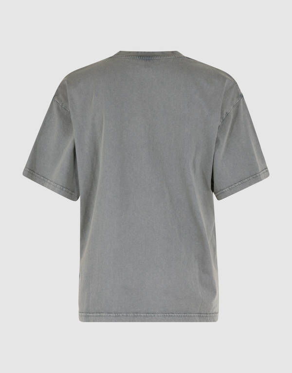 Washed Logo T-shirt Lichtgrijs SHOEBY WOMEN