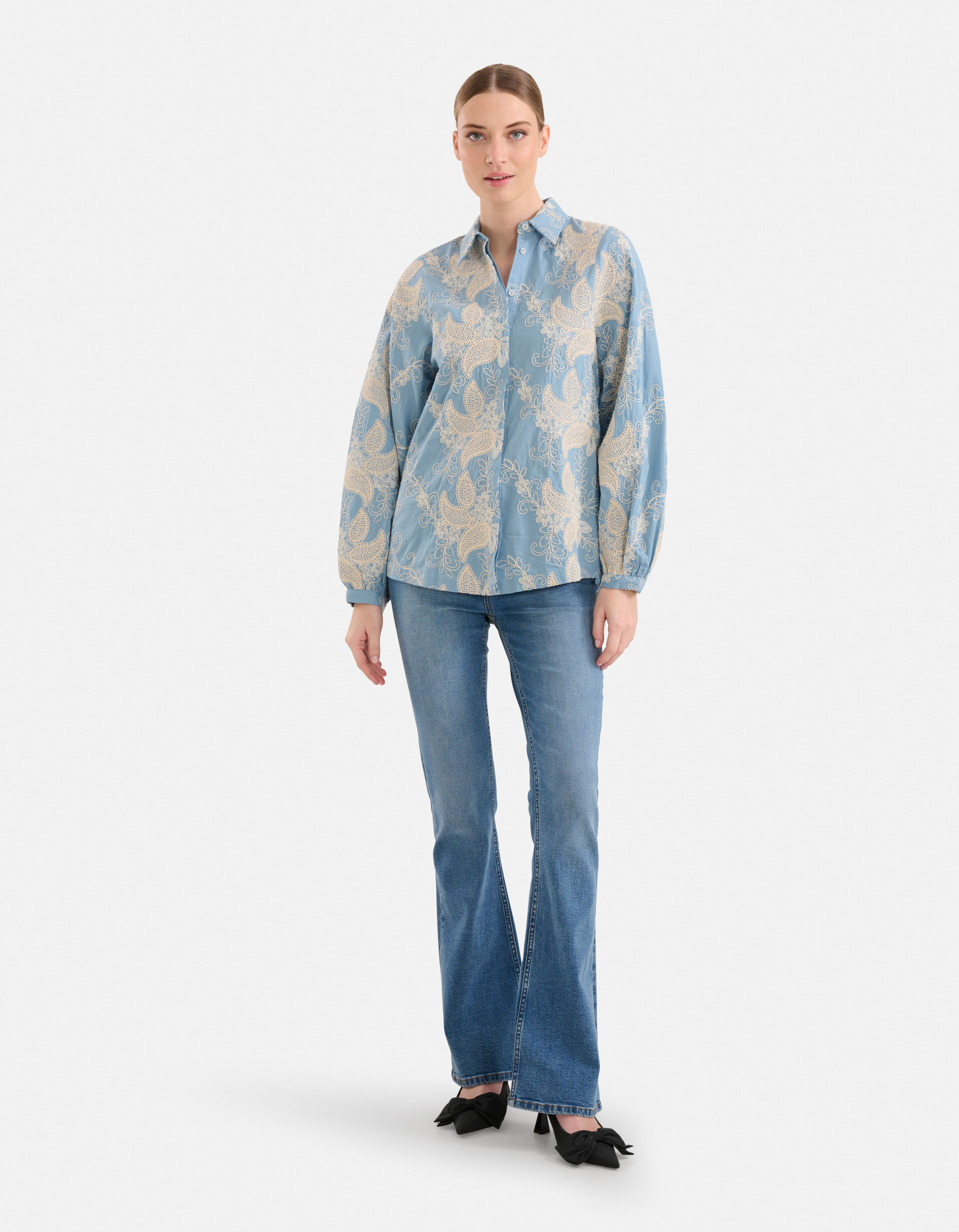 Embroidery Blouse Blauw By Mieke SHOEBY WOMEN